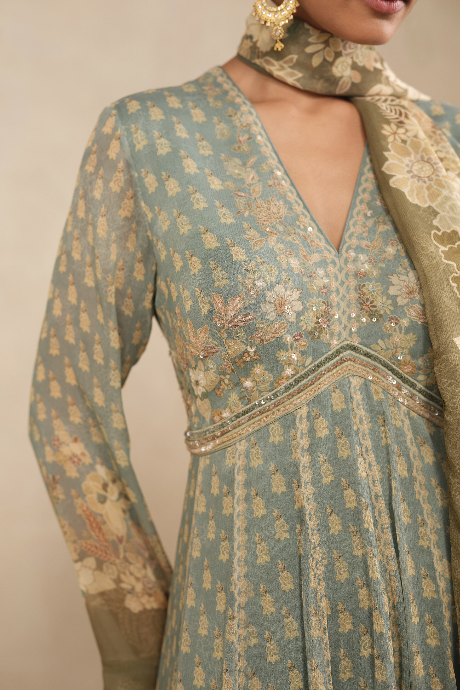 Asma Anarkali Suit Set - Blue, Blue, image 5