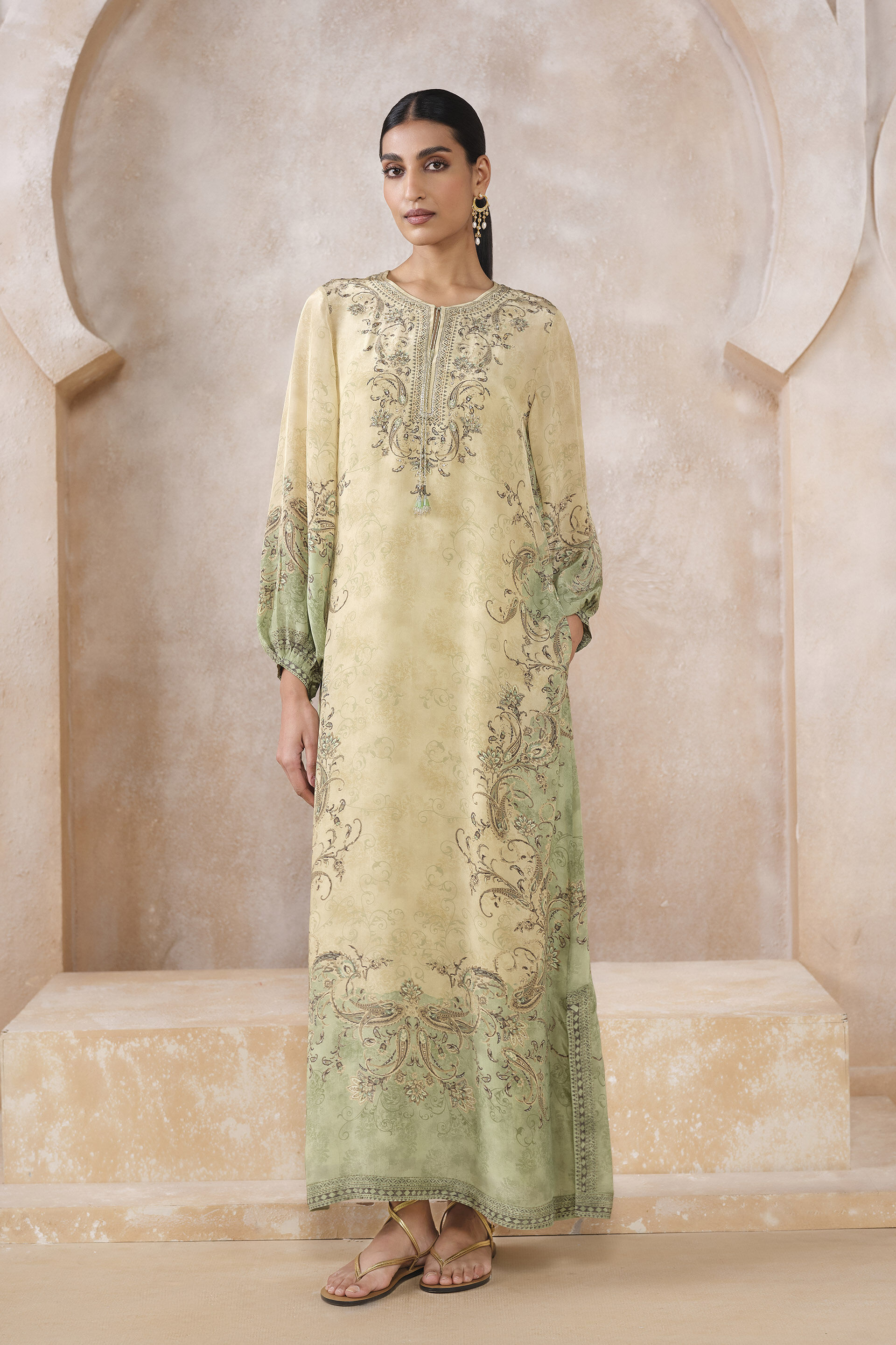 Norcia Kaftan - Green