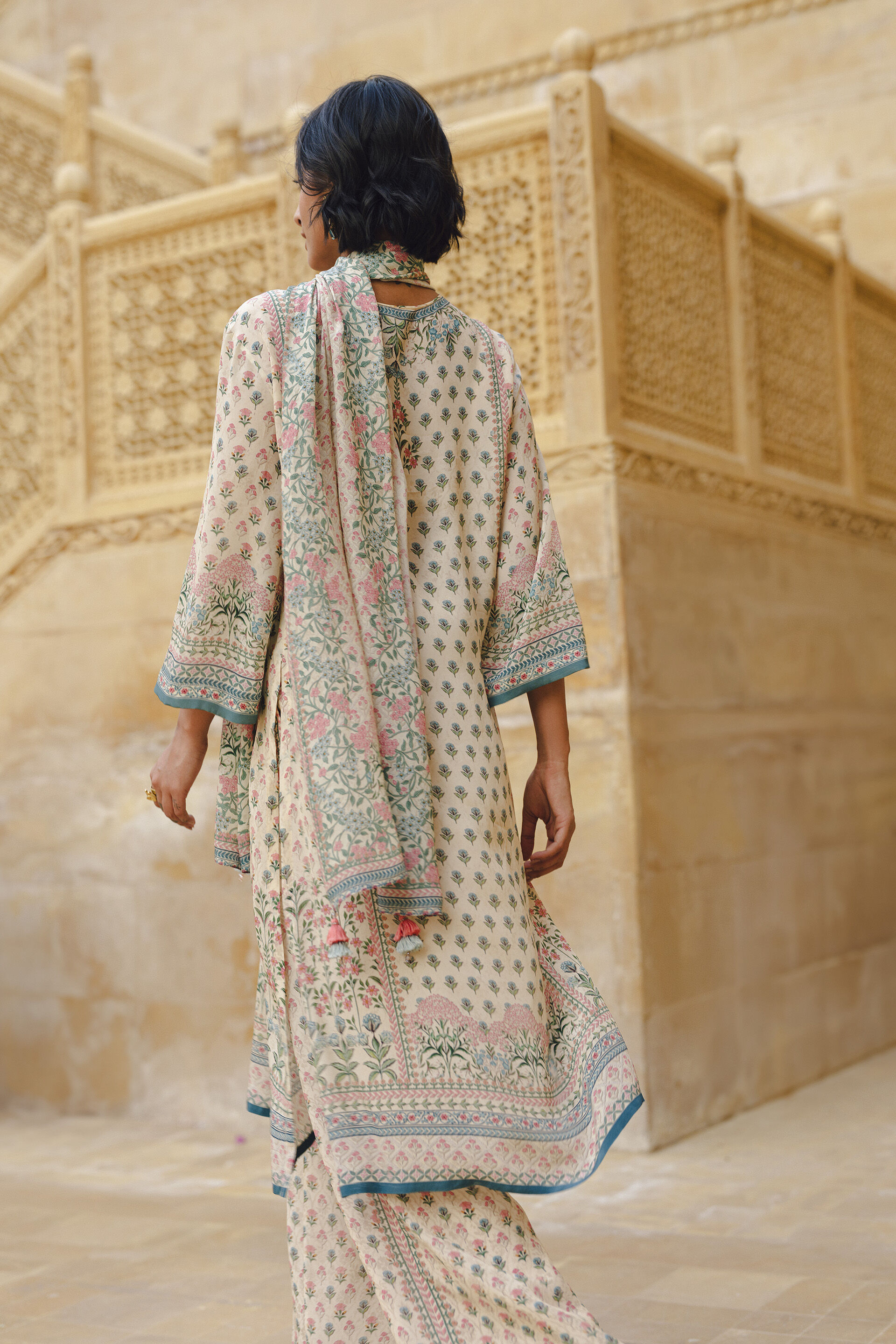 Indivarini Kurta Set - Cream, Cream, image 2