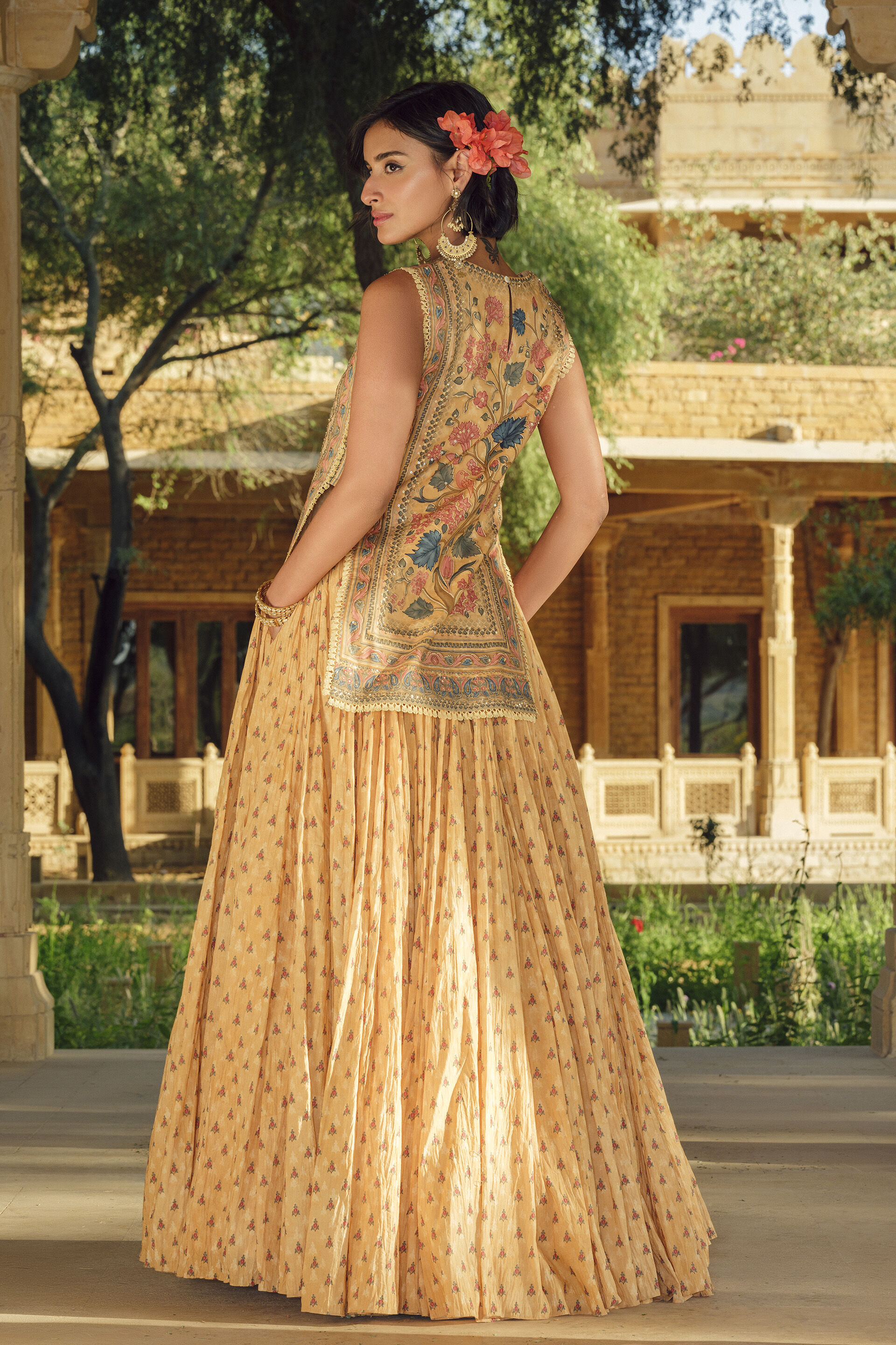 Azza Skirt Set - Yellow, Yellow, image 3