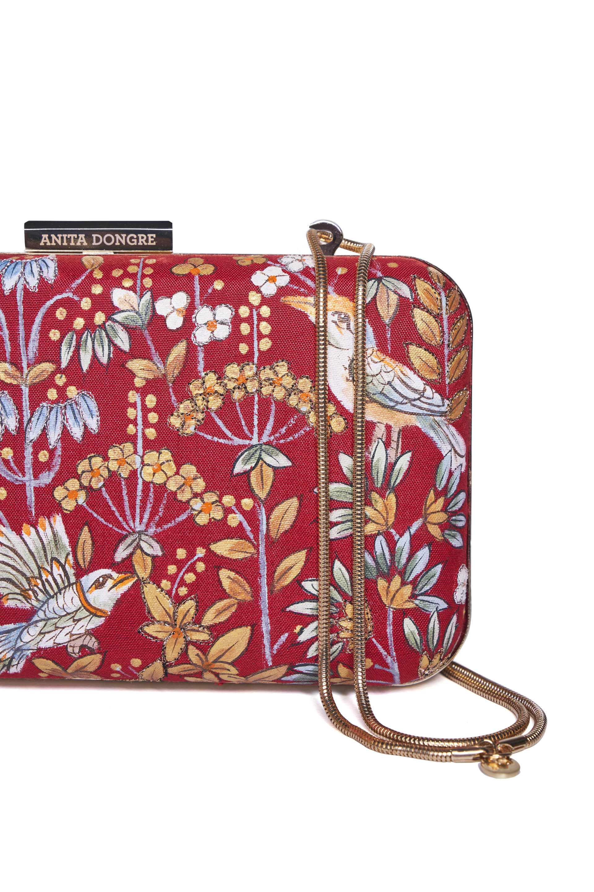 Pichhwai Clutch - Scarlet Red, Red, image 10