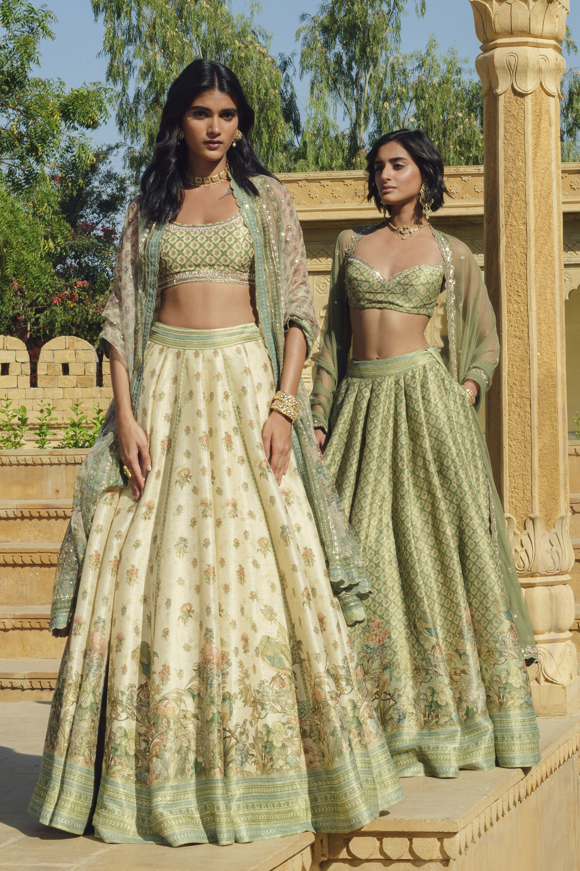 Fareeha Lehenga Set - Ivory, Ivory, image 4