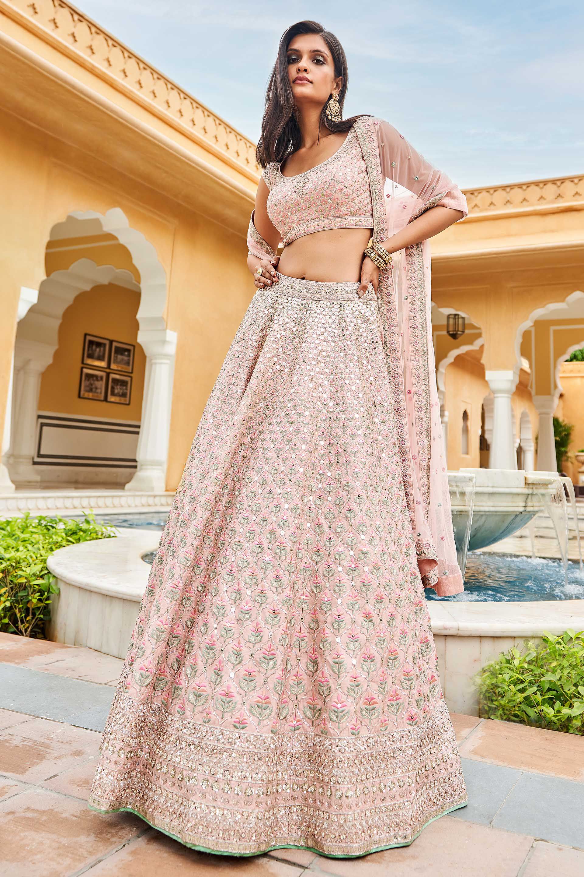 Buy Pranja Lehenga Set Blush Online from Anita Dongre