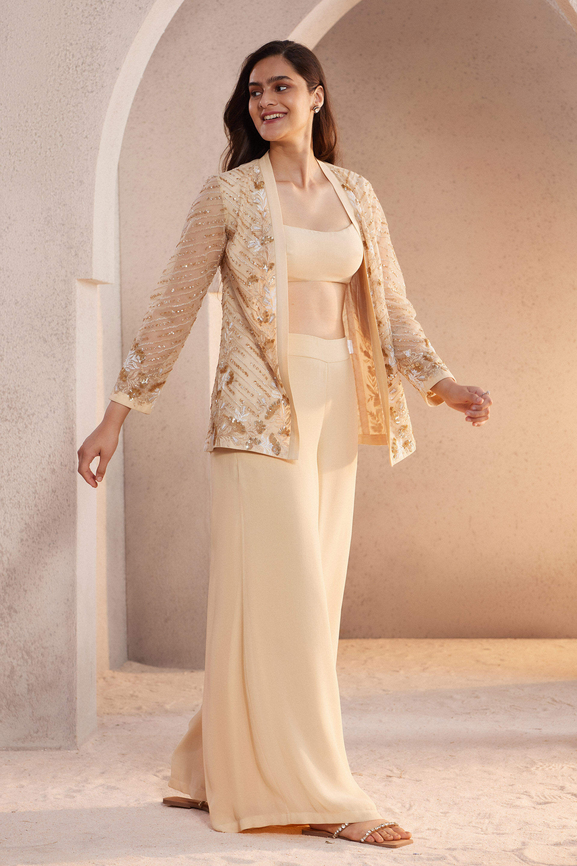 Sand Dunes Pant Set - Nude, Nude, image 2