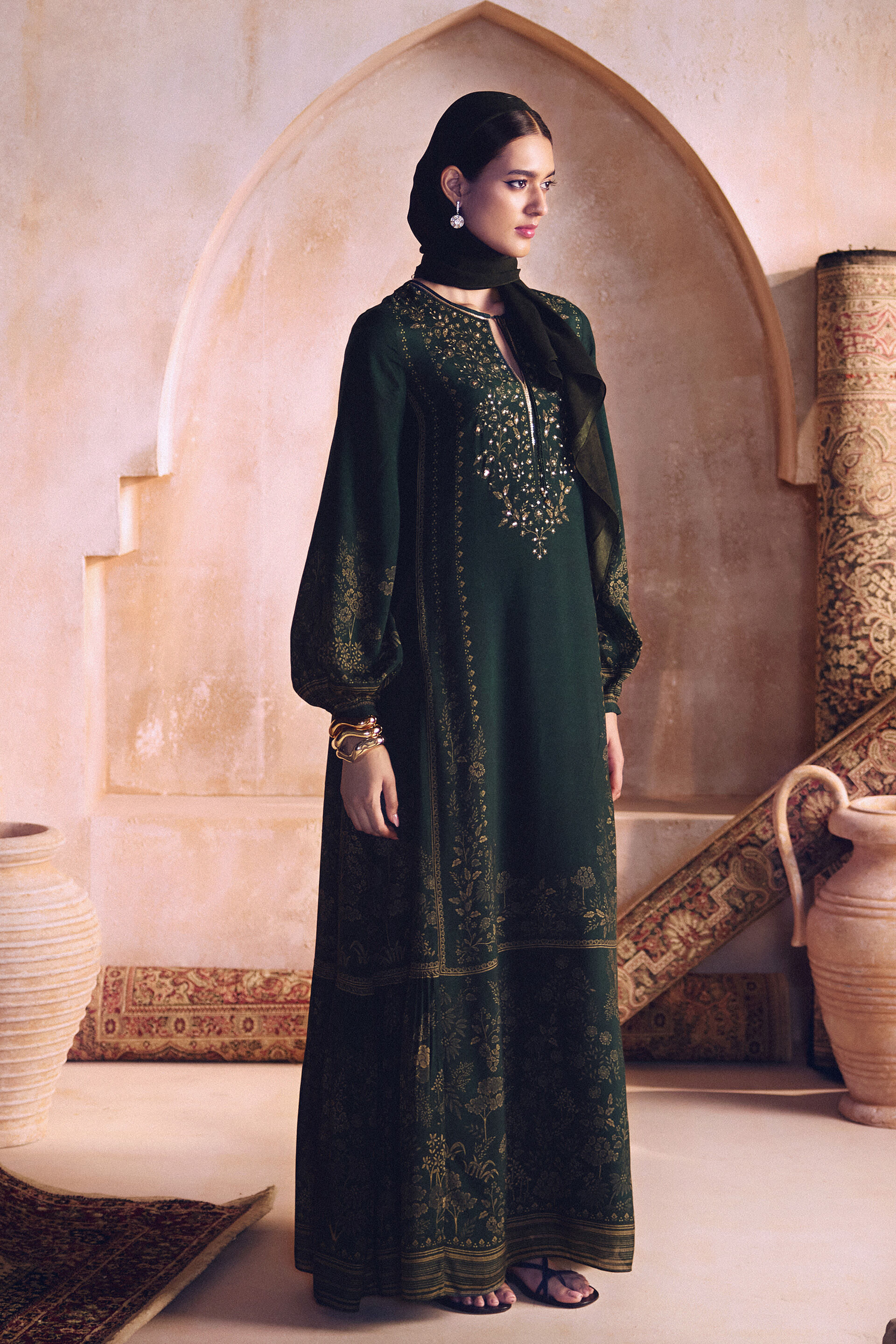 Noorin Kaftan - Green, Green, image 3