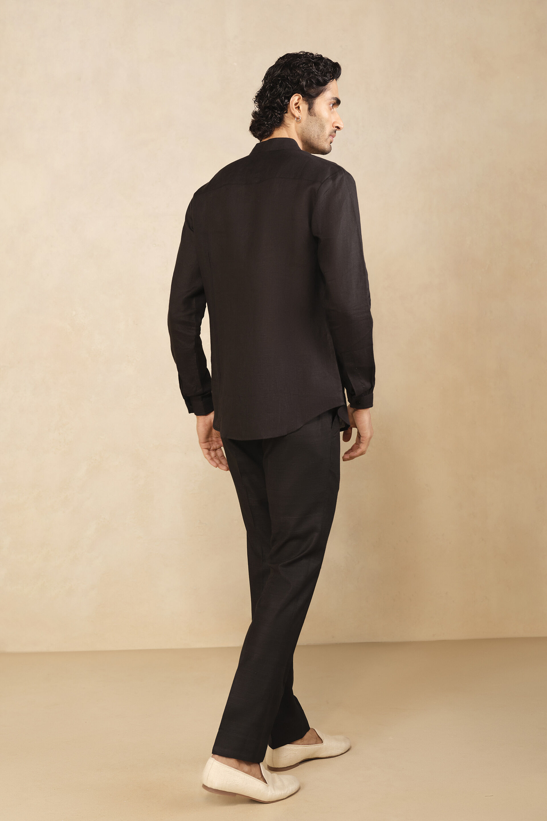 Anant Linen Shirt - Black, Black, image 2
