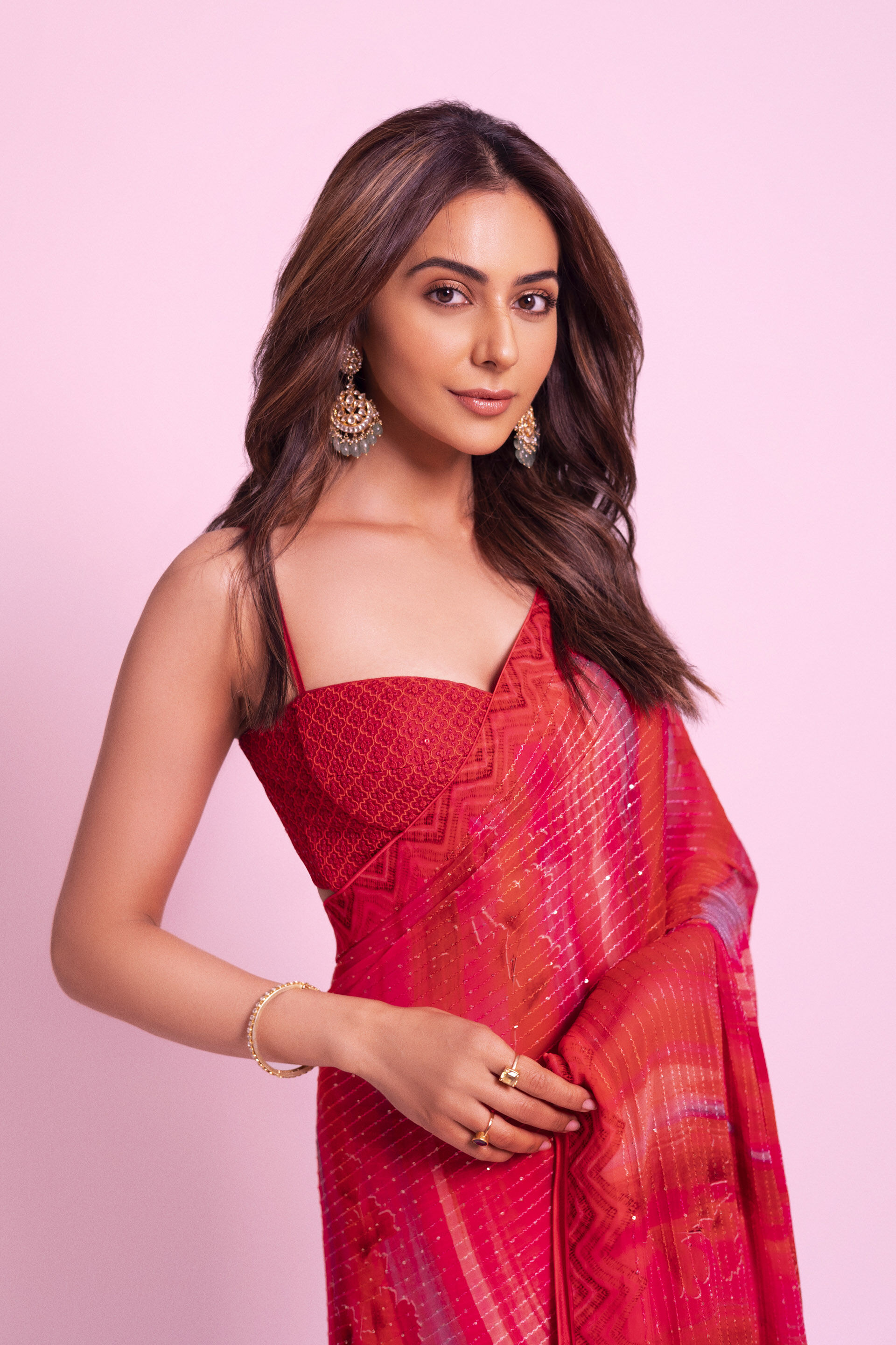 Pandora Saree - Pink, , image 2