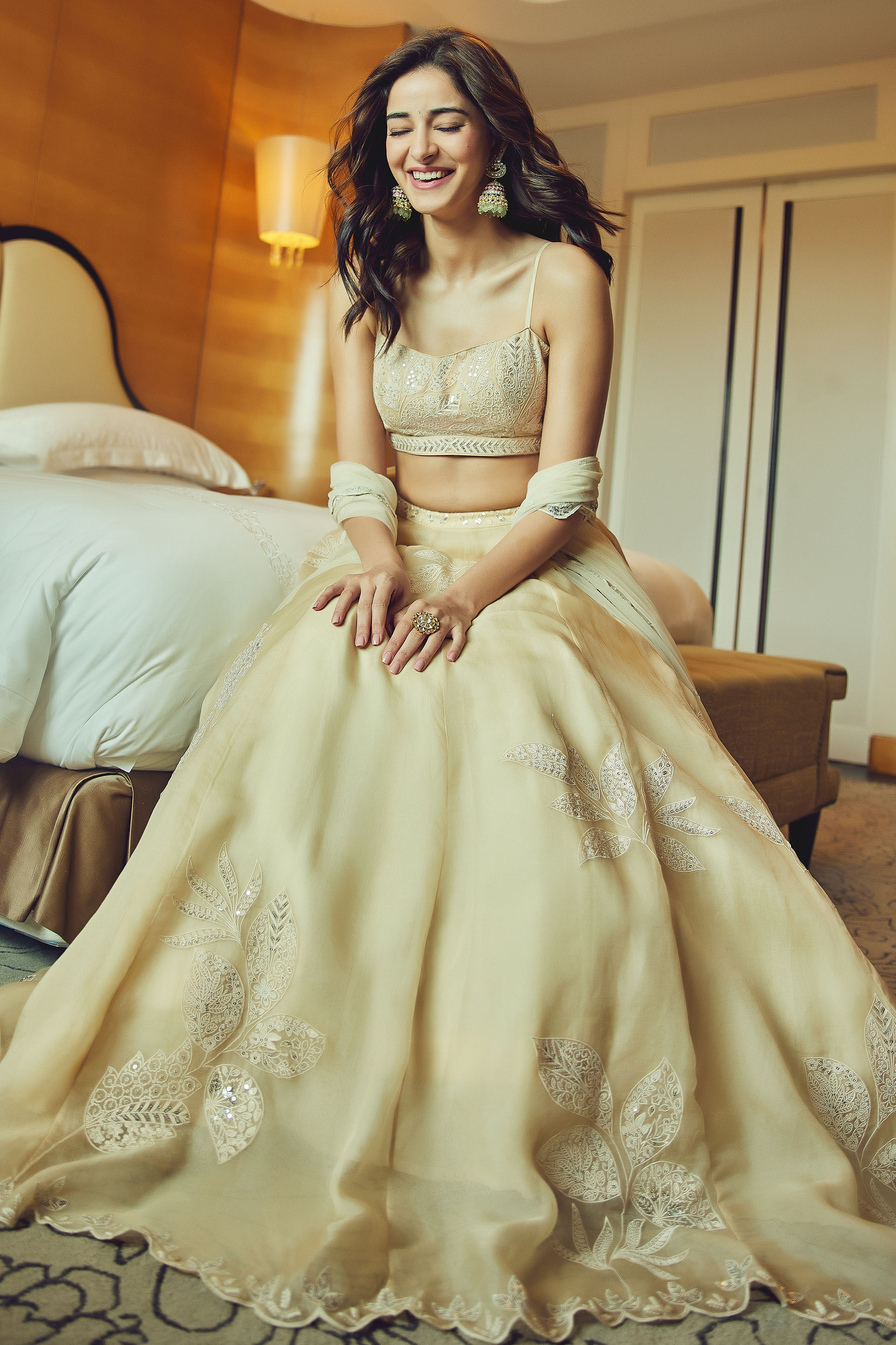 Autumn Leaves Lehenga  Nude, , image 1