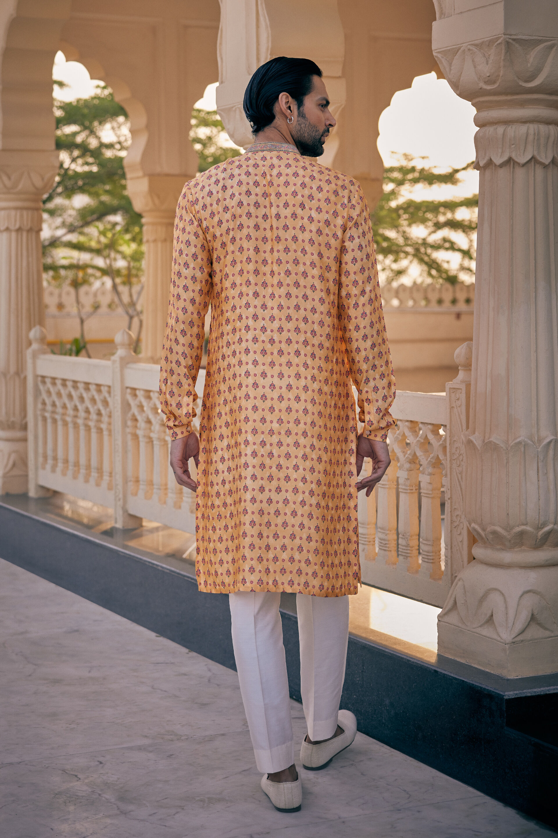 Ashmayu Silk Kurta - Mustard