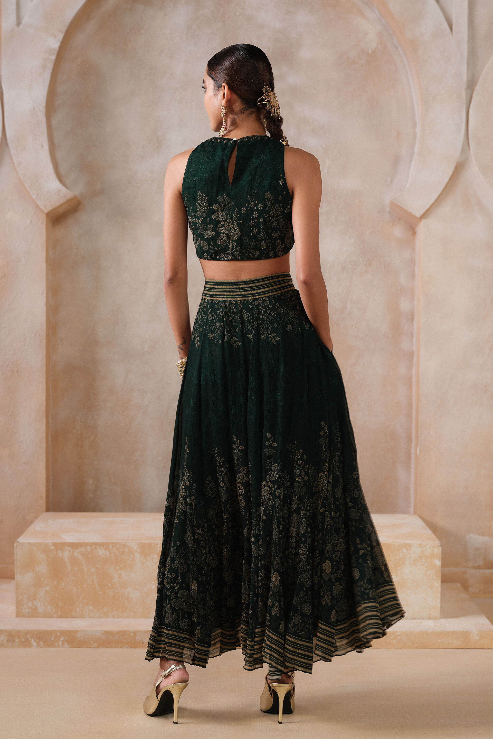 Noorayn Skirt Set - Green, Green, image 2