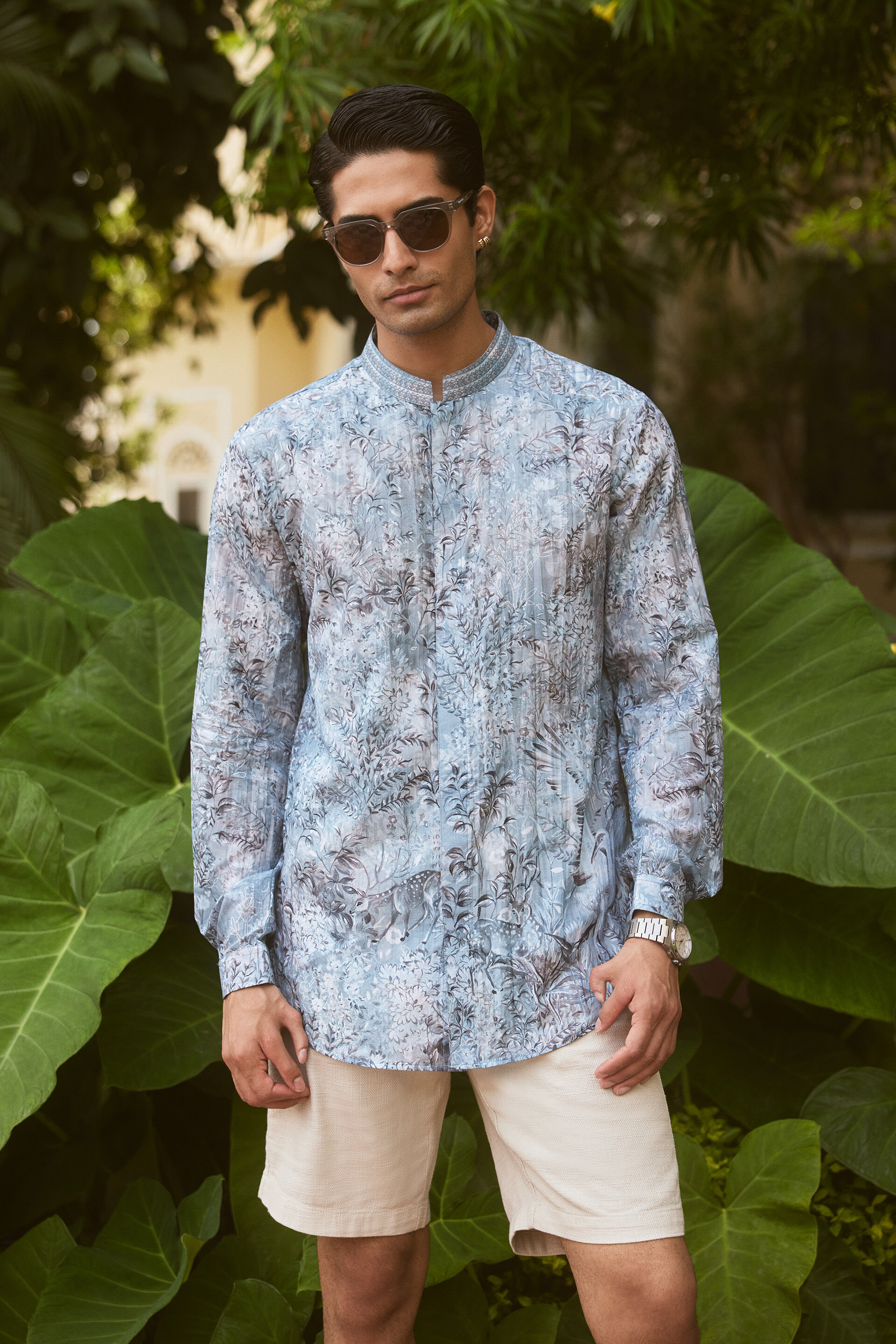 Aruhan Silk Shirt - Blue