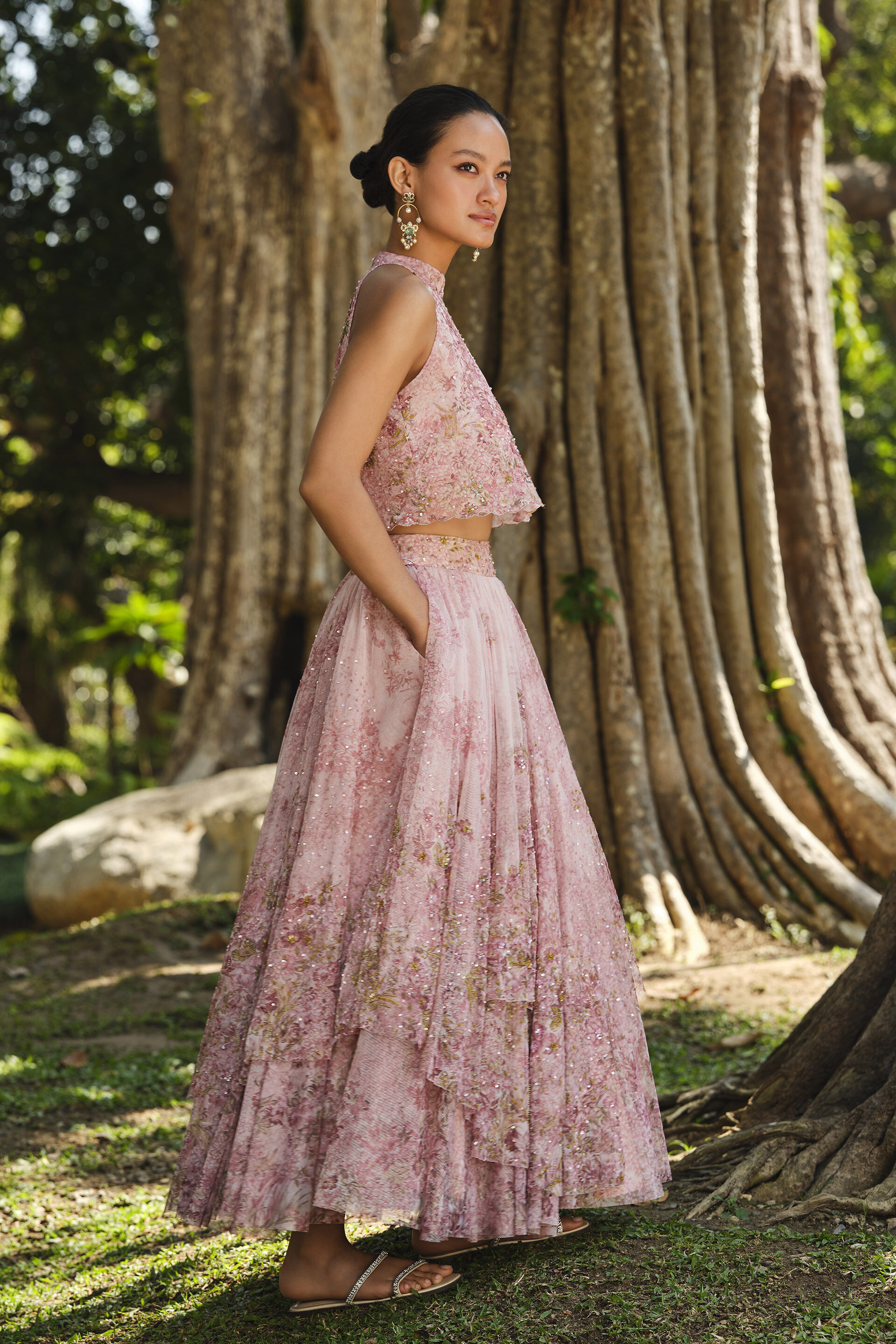 Seraphim Embroidered Skirt Set - Blush, Blush, image 3