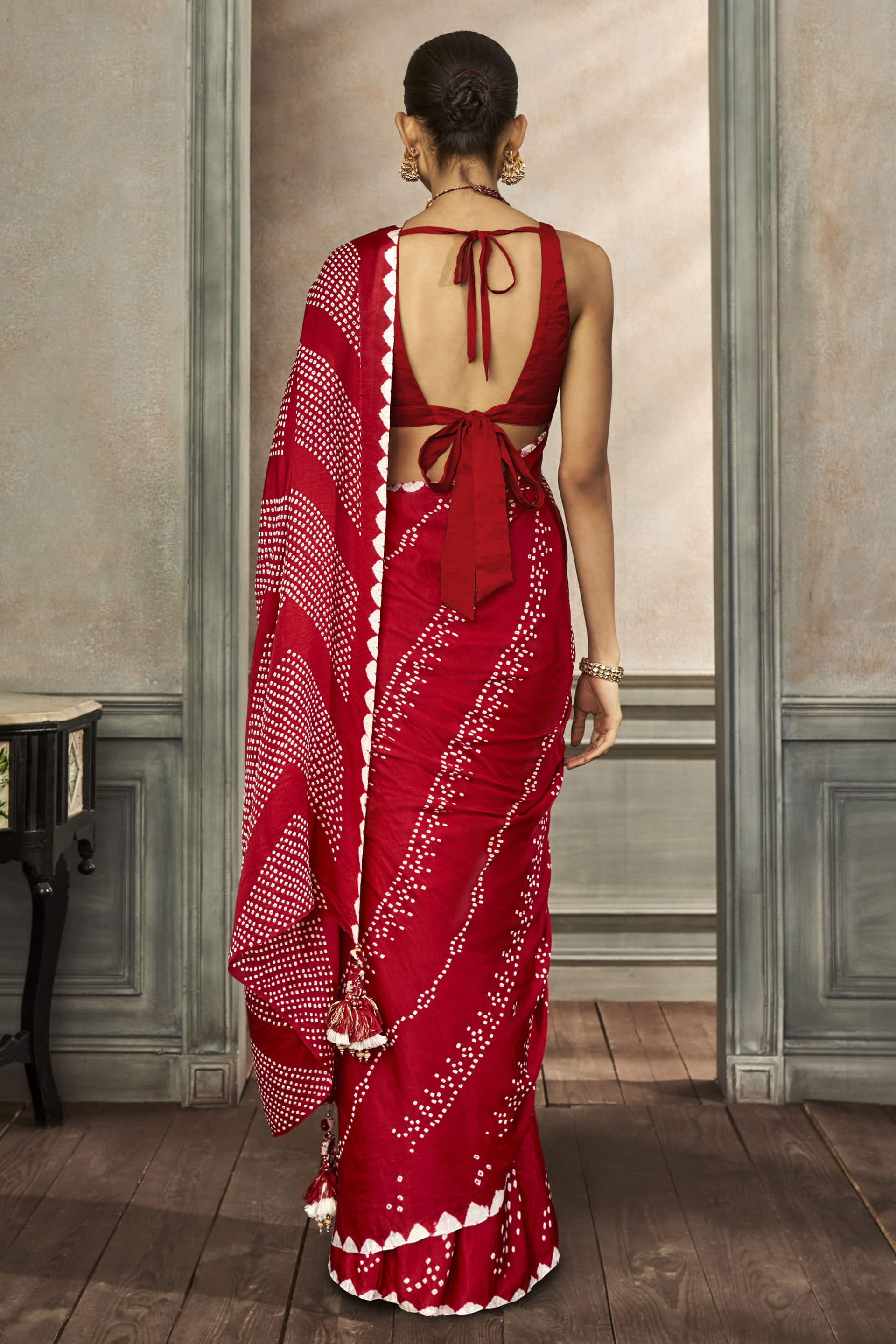 Online bandhani silk outlet sarees