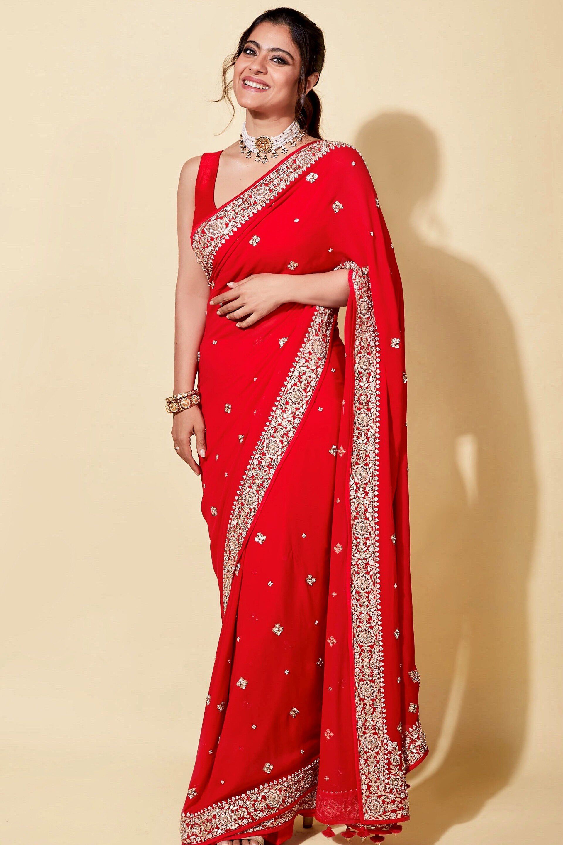 Raya Saree-Red, , image 1