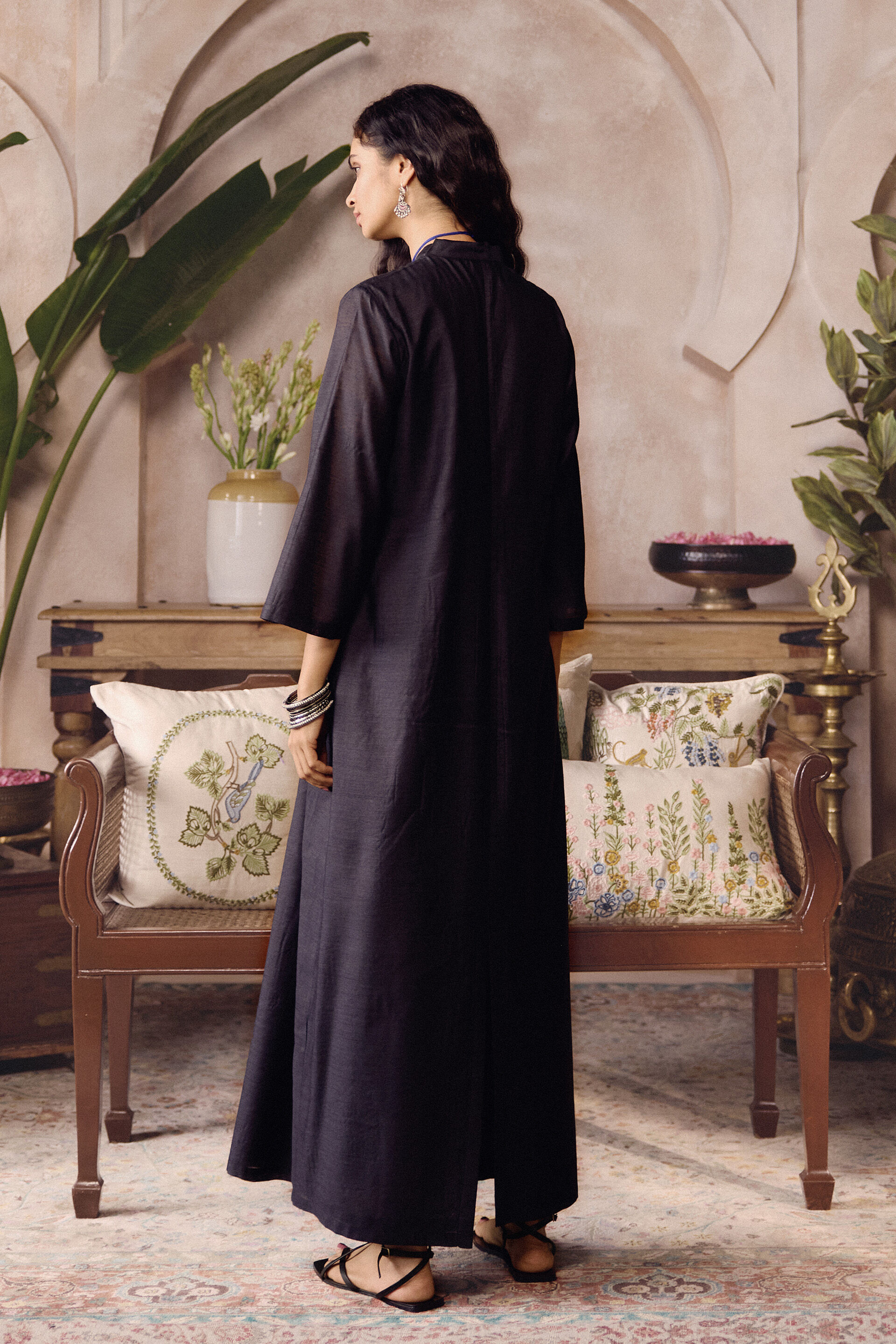 Halfeti Silk Dress - Black