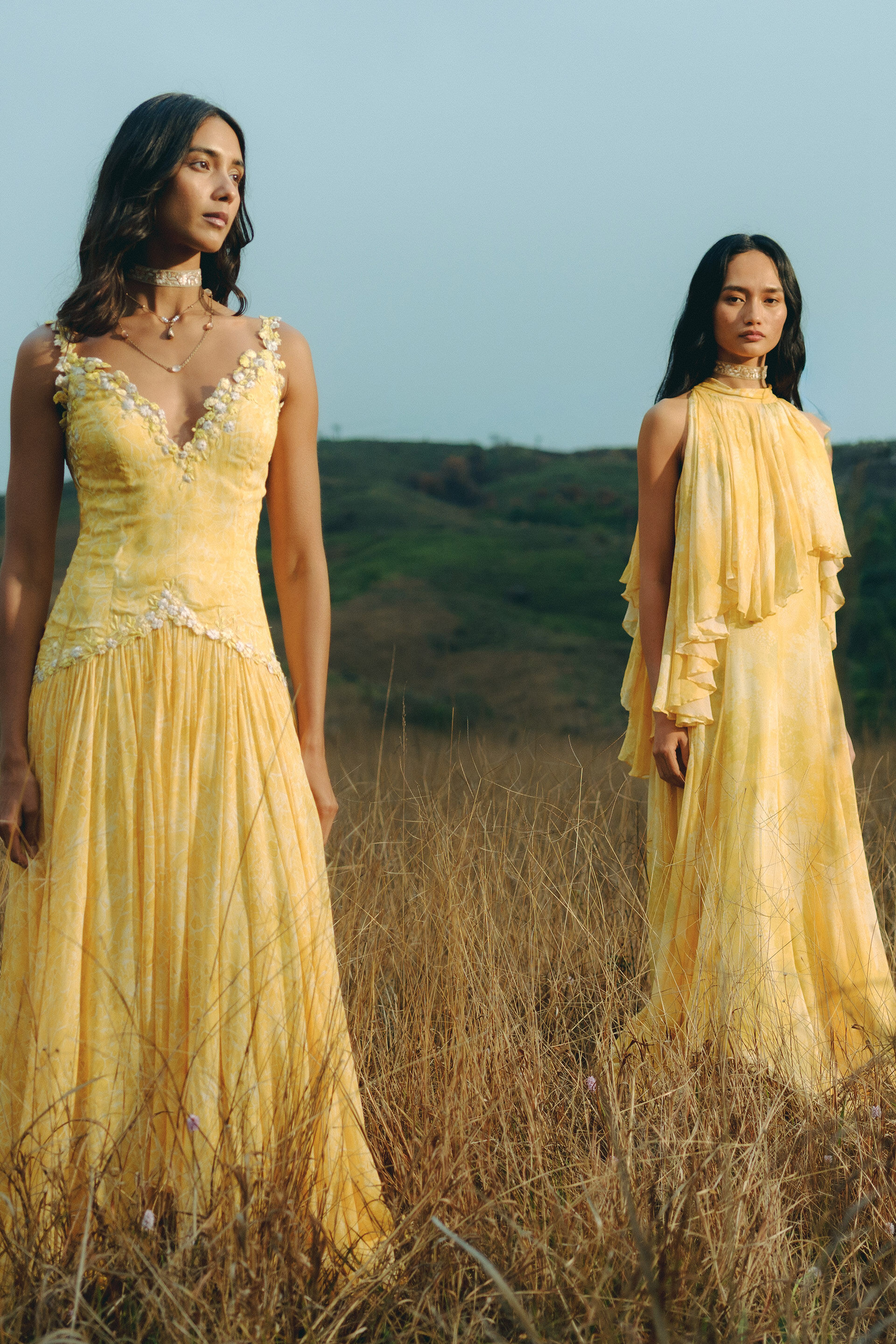 Sora Bemberg Gown - Yellow, Yellow, image 5