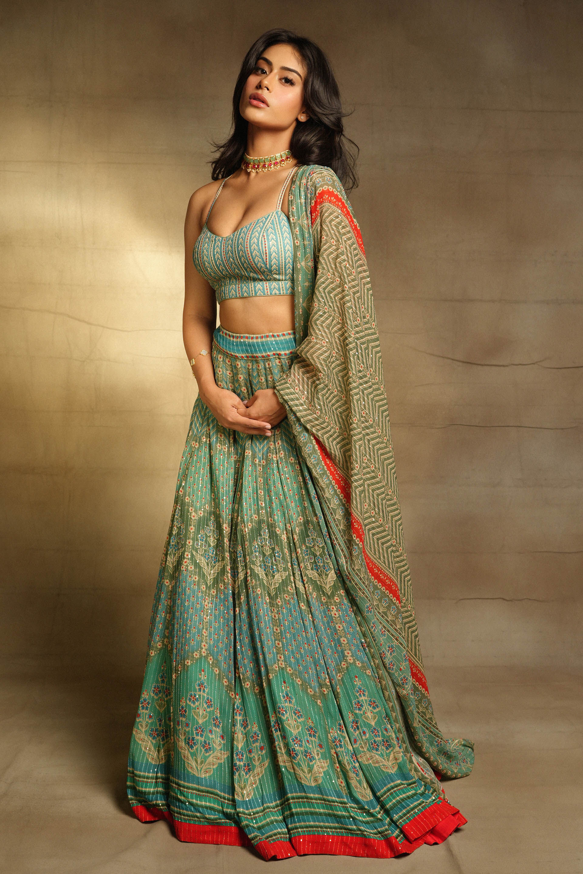 Reyah Lehenga-Sage, , image 1