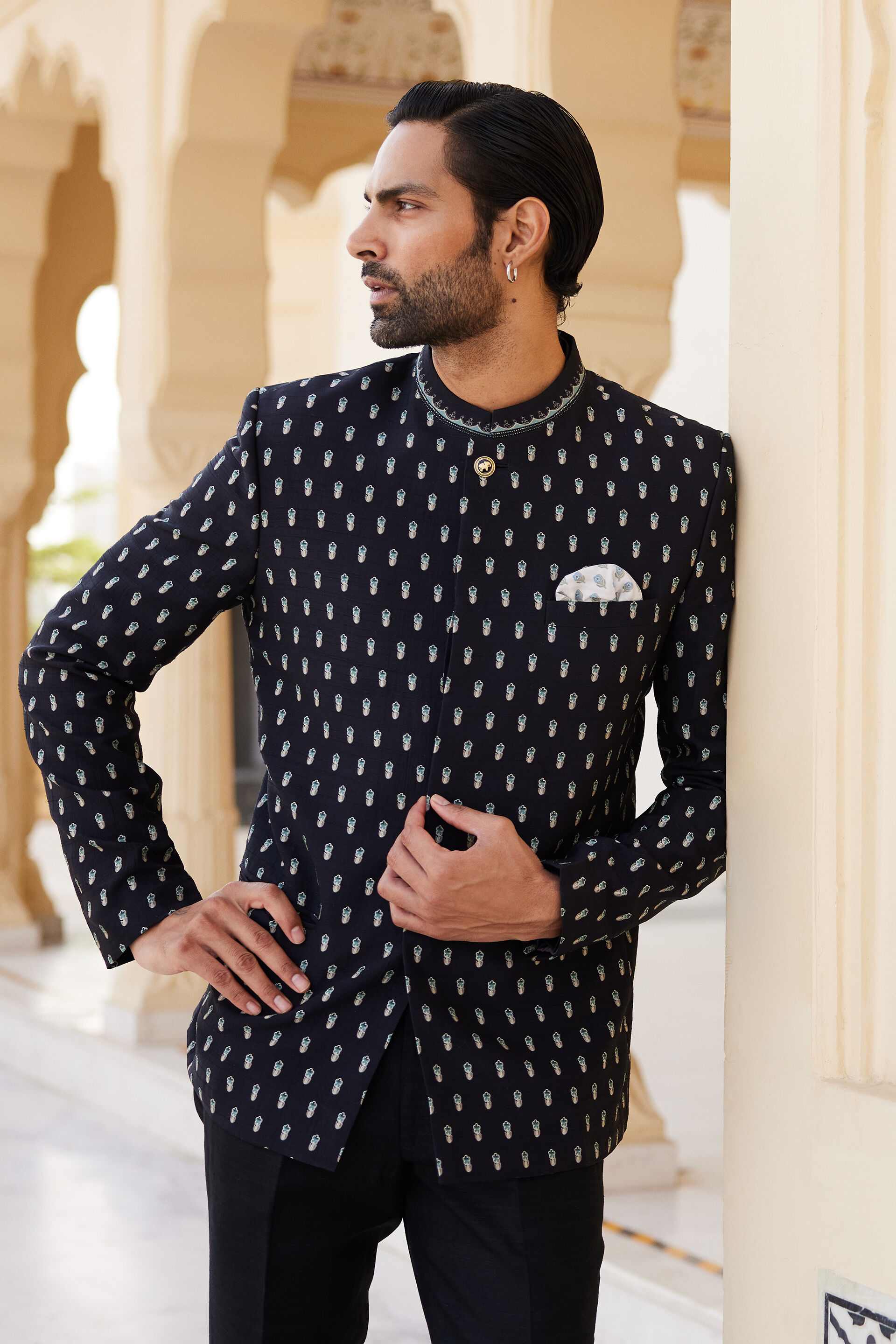 Ritam Silk Bandhagala - Black, Black, image 6