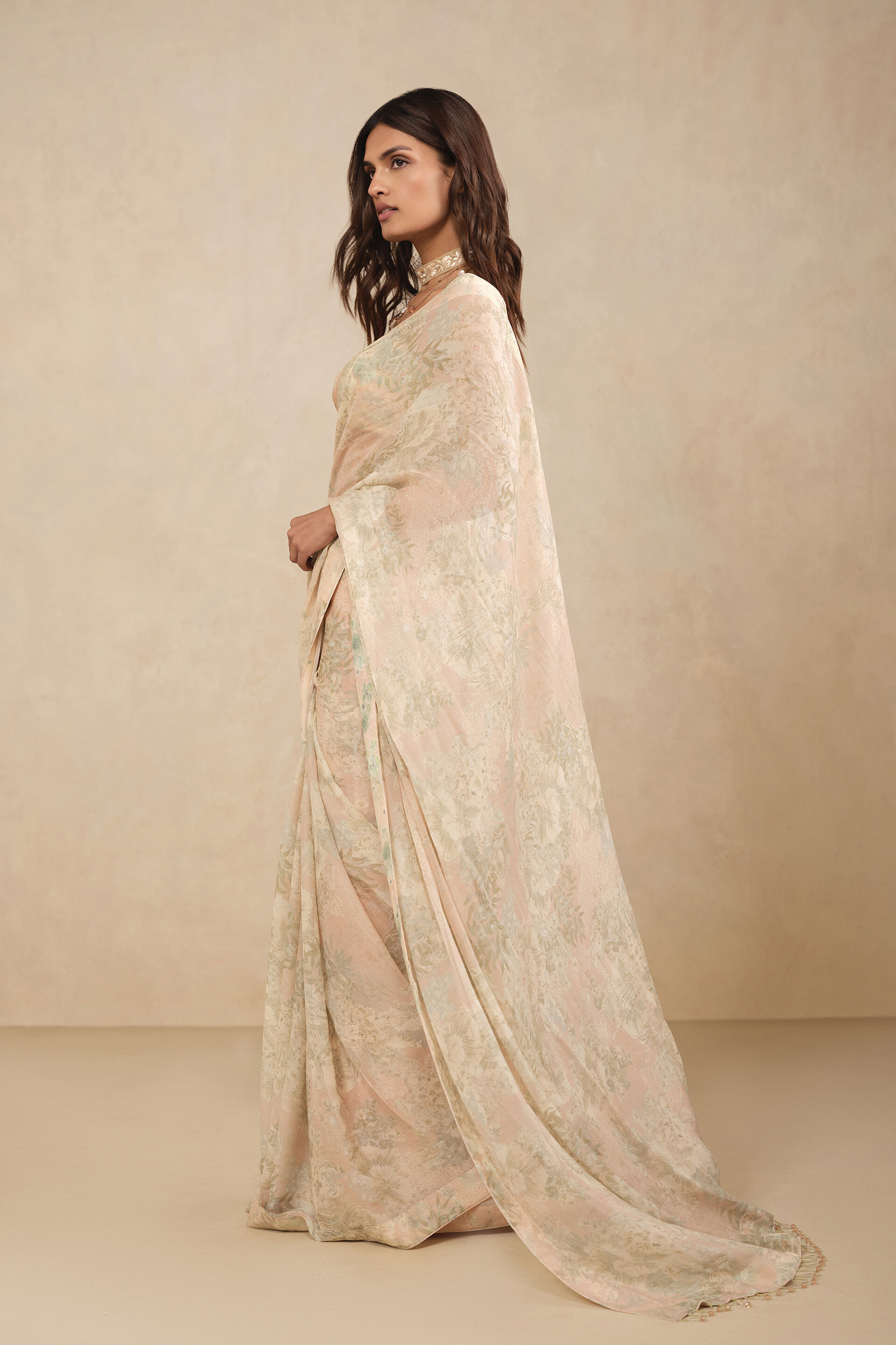 Sakura Bemberg Saree - Blush, Blush, image 3