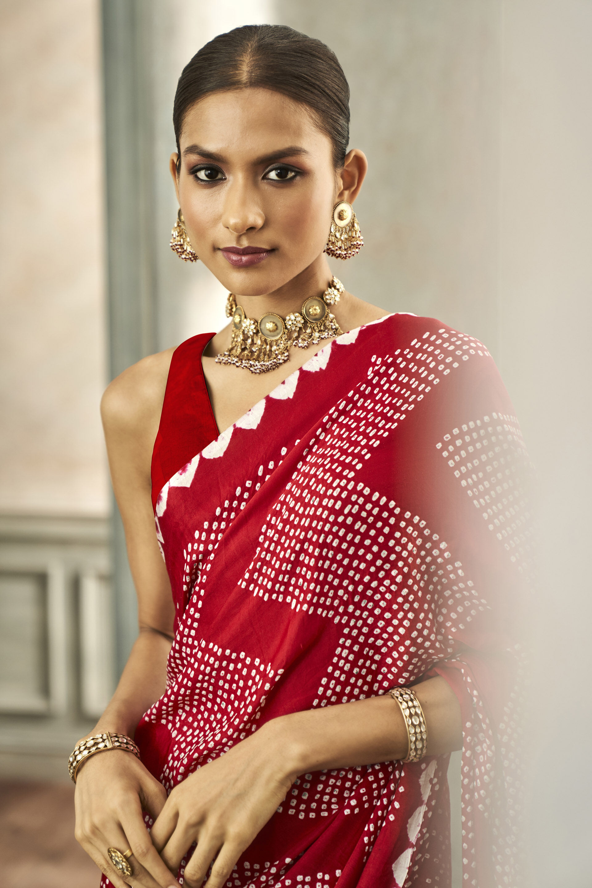 Online bandhani silk sarees 2025