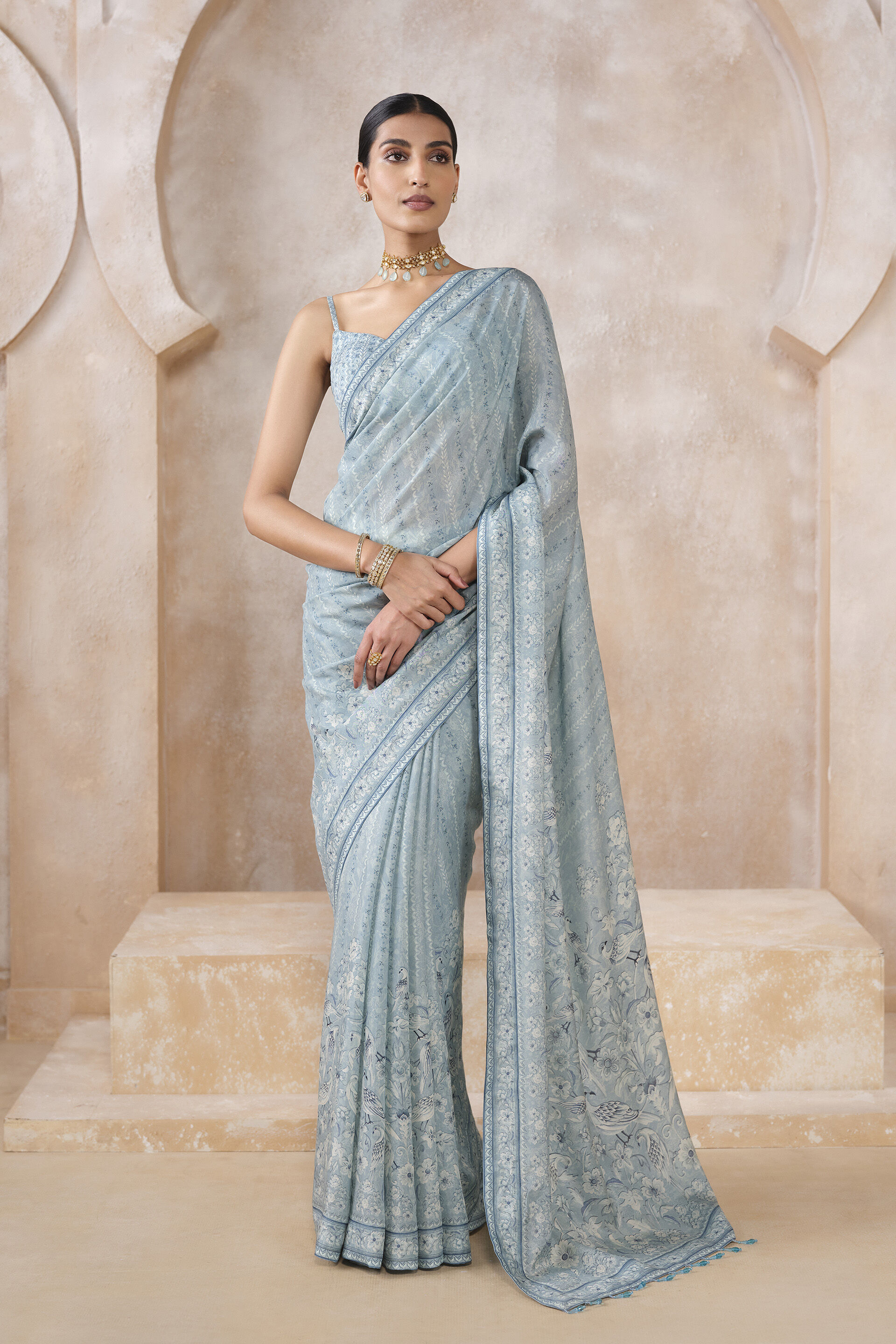 Elazar Saree - Blue
