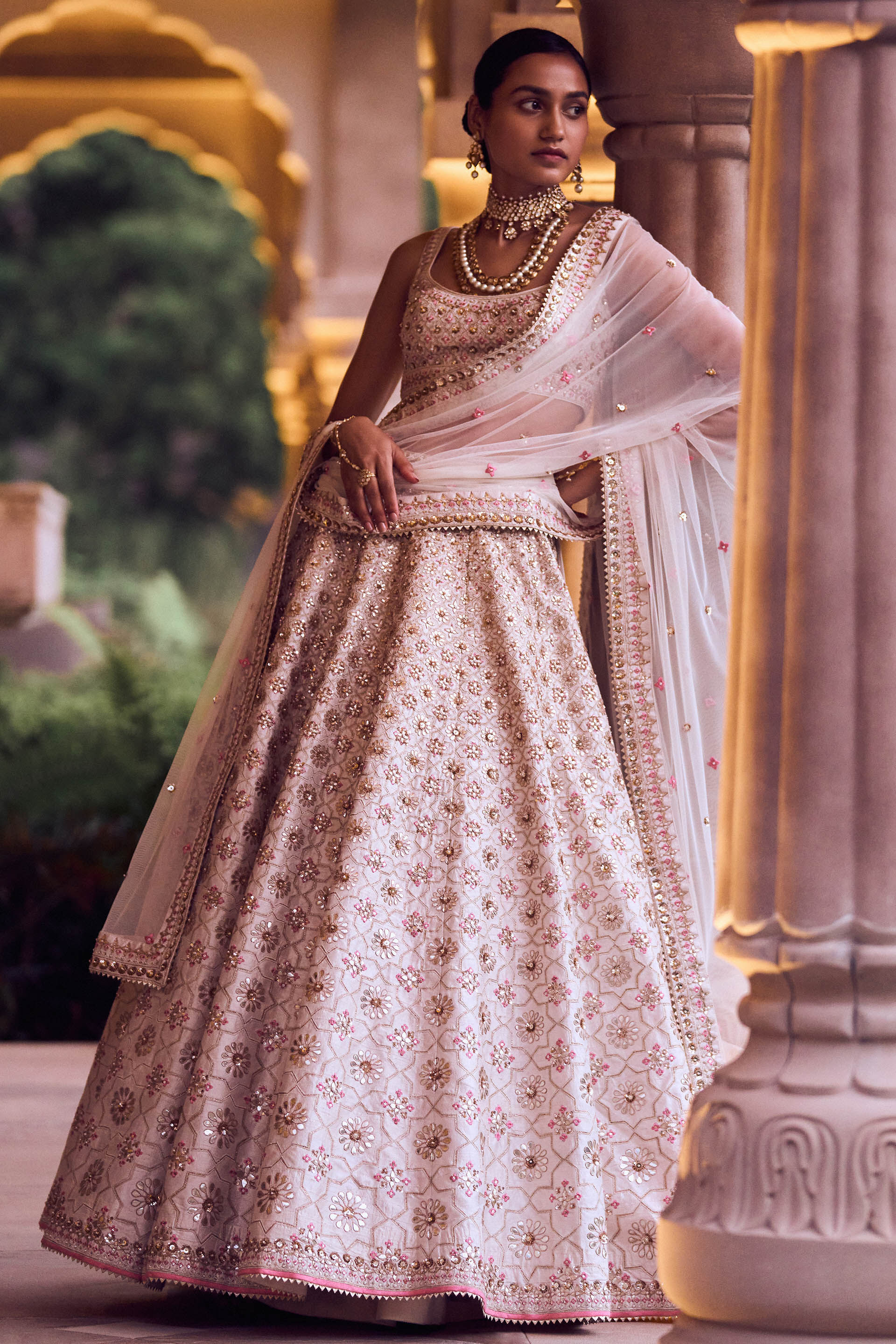 Giaa Lehenga - Ivory, , image 1