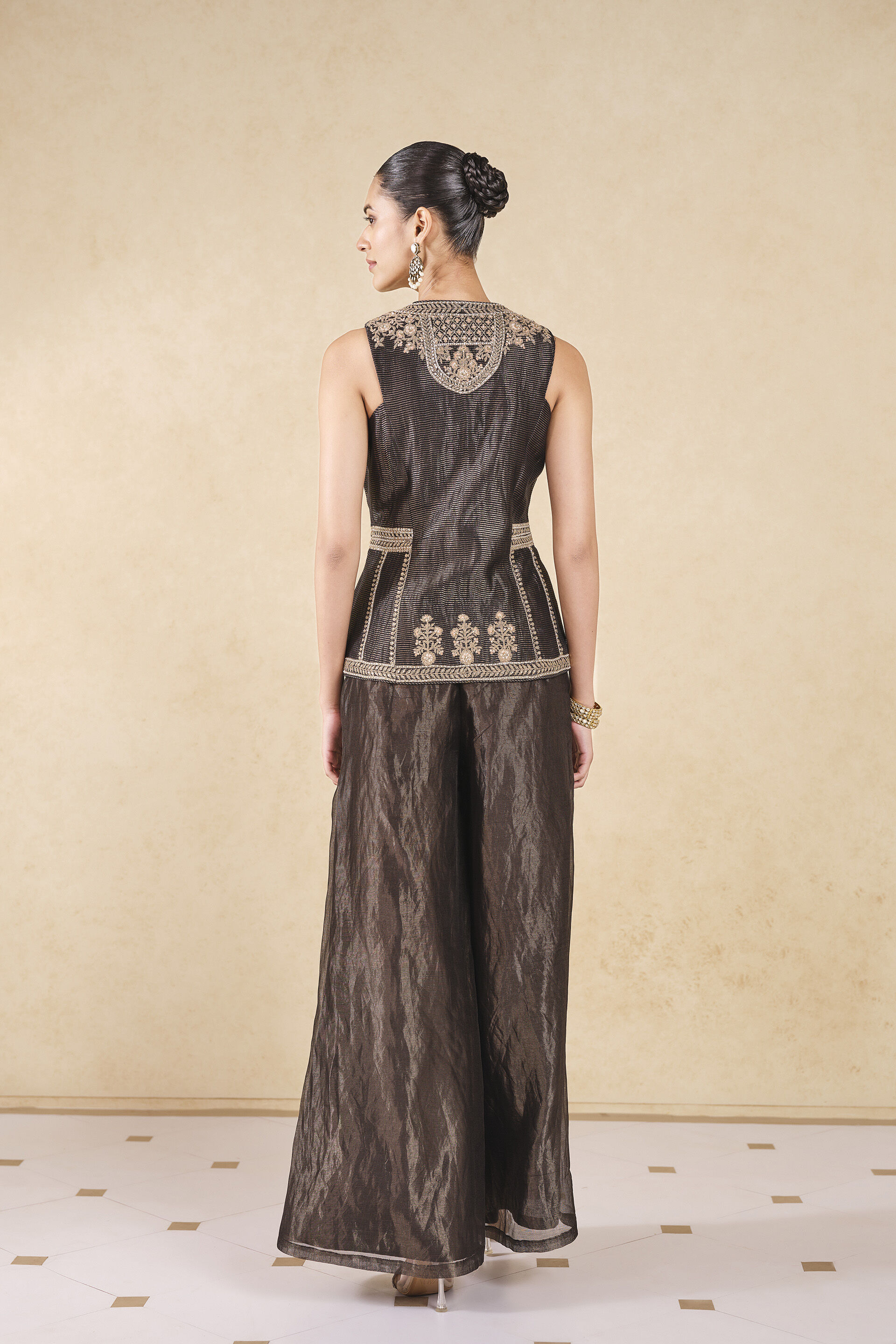 Nadeen Embroidered Jacket Set - Black, Black, image 2