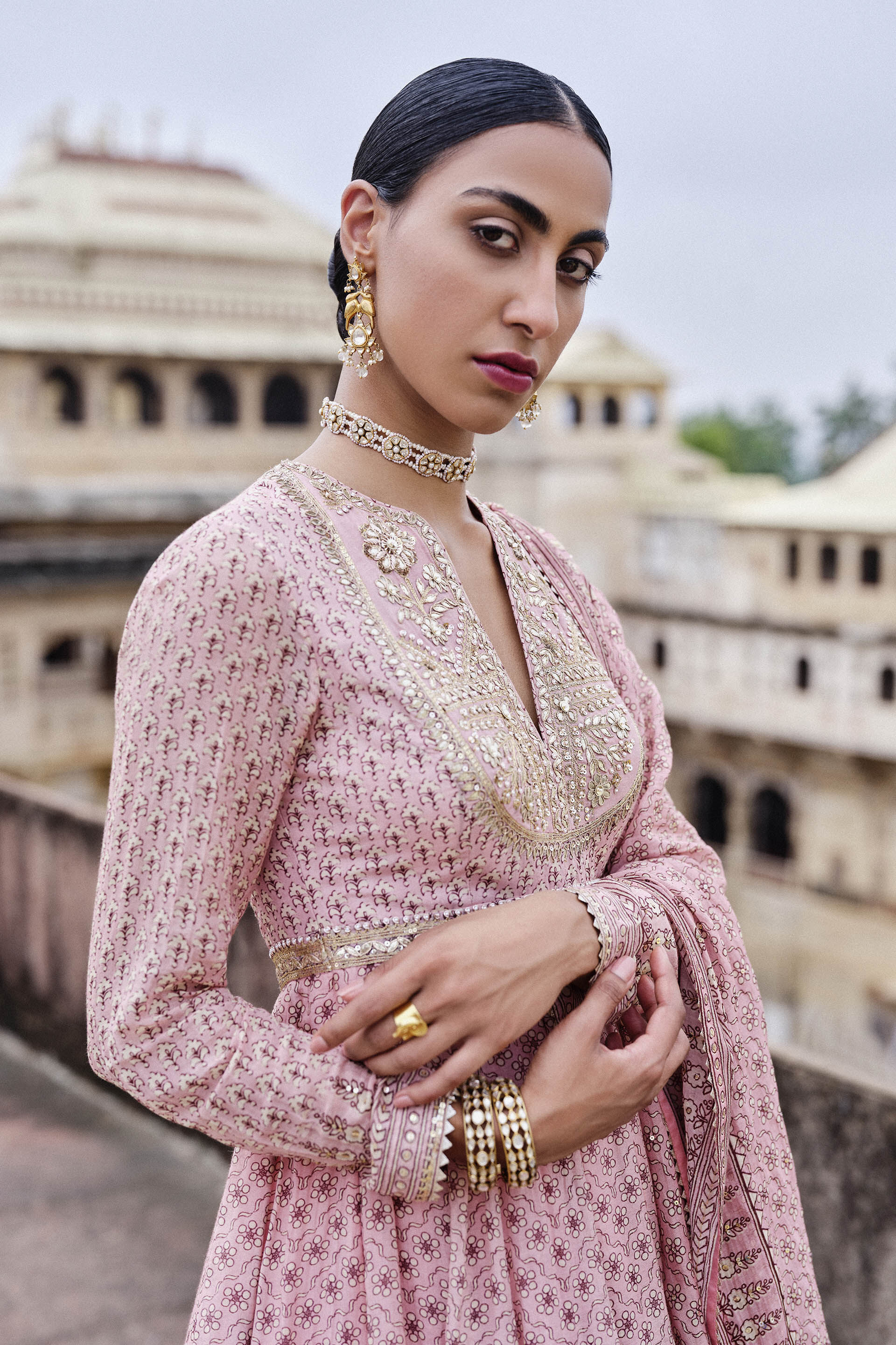 Alara Gota Patti Mul Anarkali Set - Blush, Blush, image 4