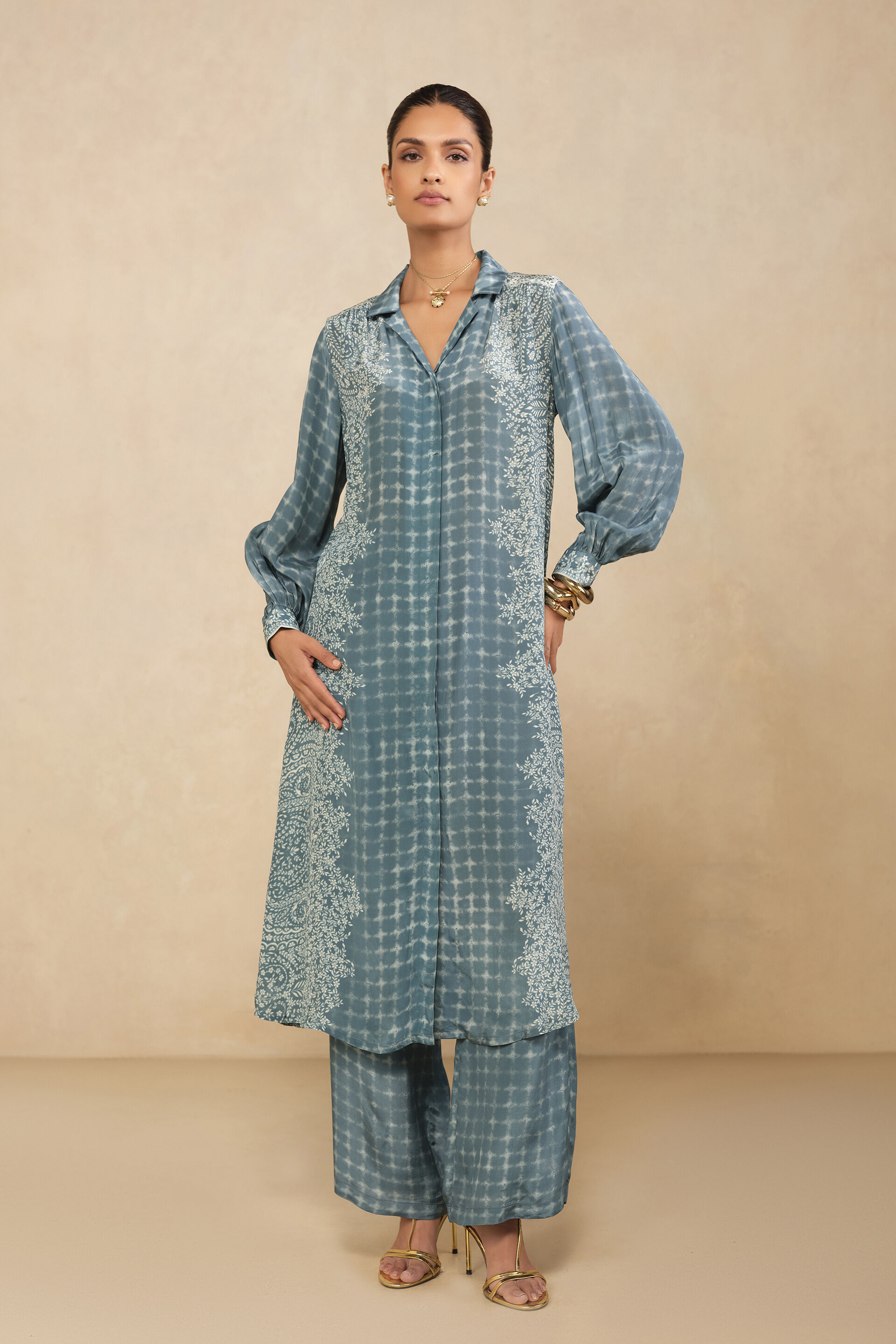 Urvi Kurta Set - Blue