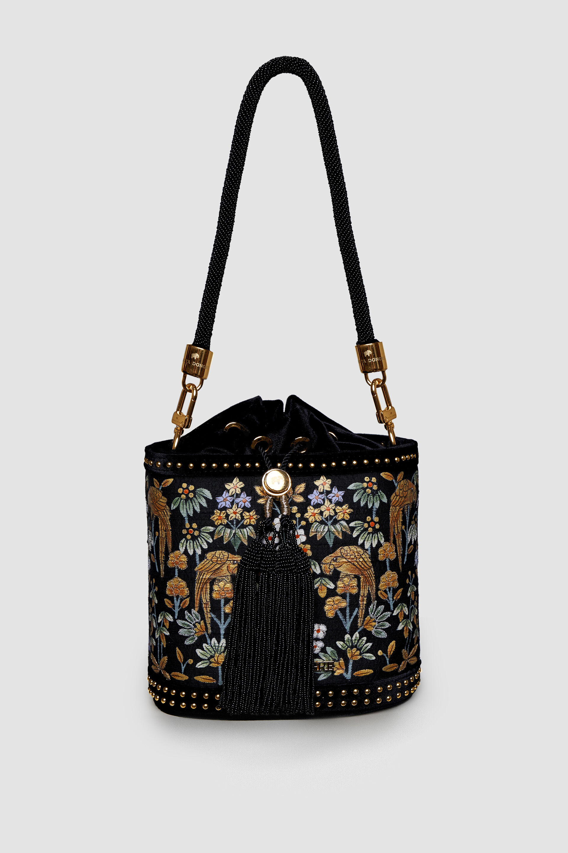 Pichhwai Bucket Bag - Nightingale Black, Black, image 1