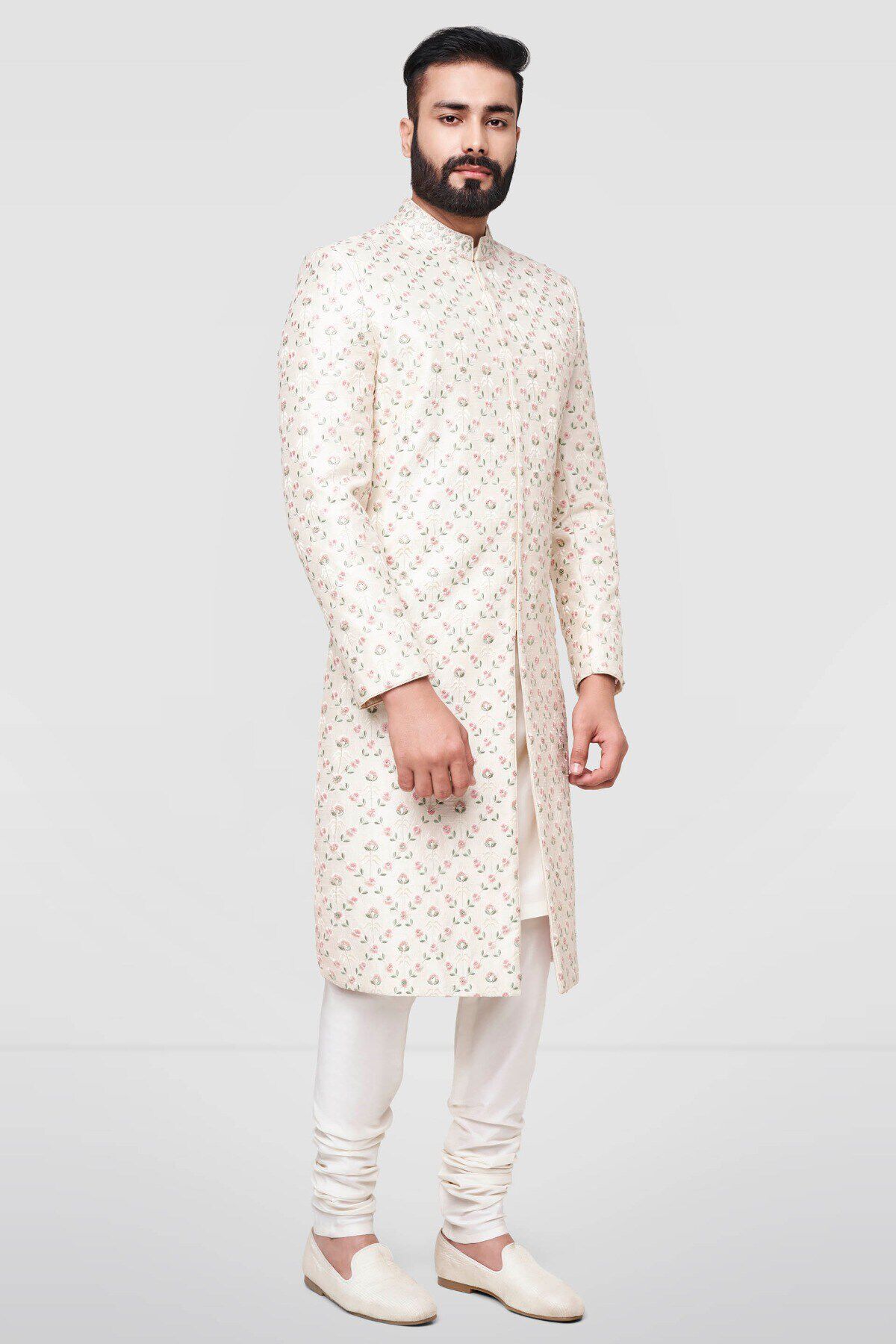 Raghav Sherwani - Off White, Offwhite, image 2