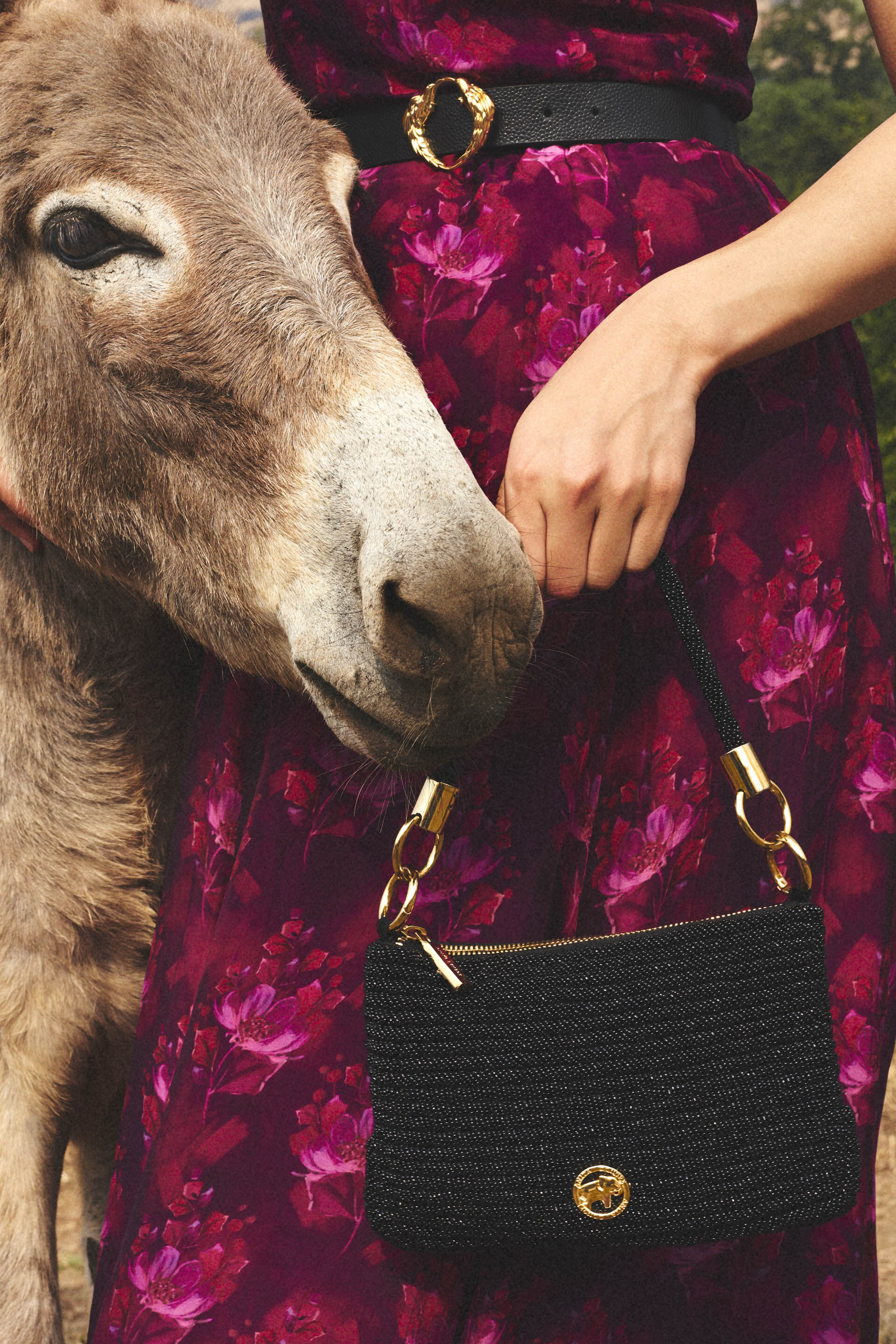 Nocturnal Black Glass Beaded Bag