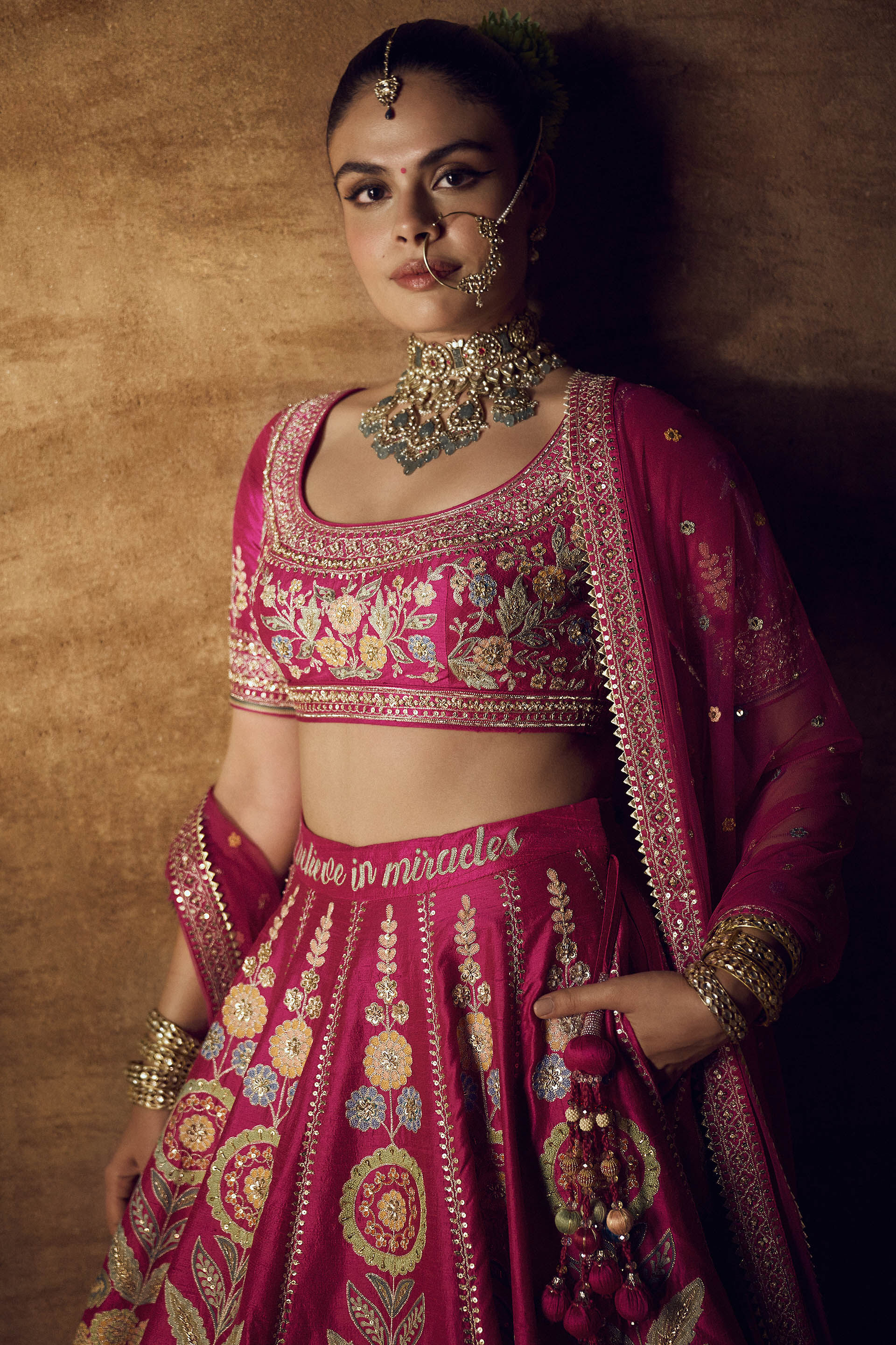 Qirat Lehenga-Pink, Pink, image 3