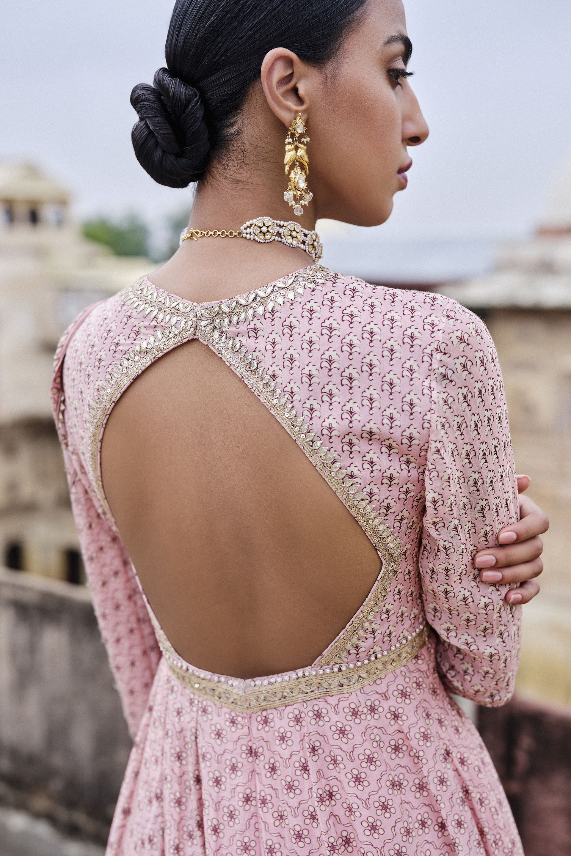 Alara Gota Patti Mul Anarkali Set - Blush, Blush, image 3