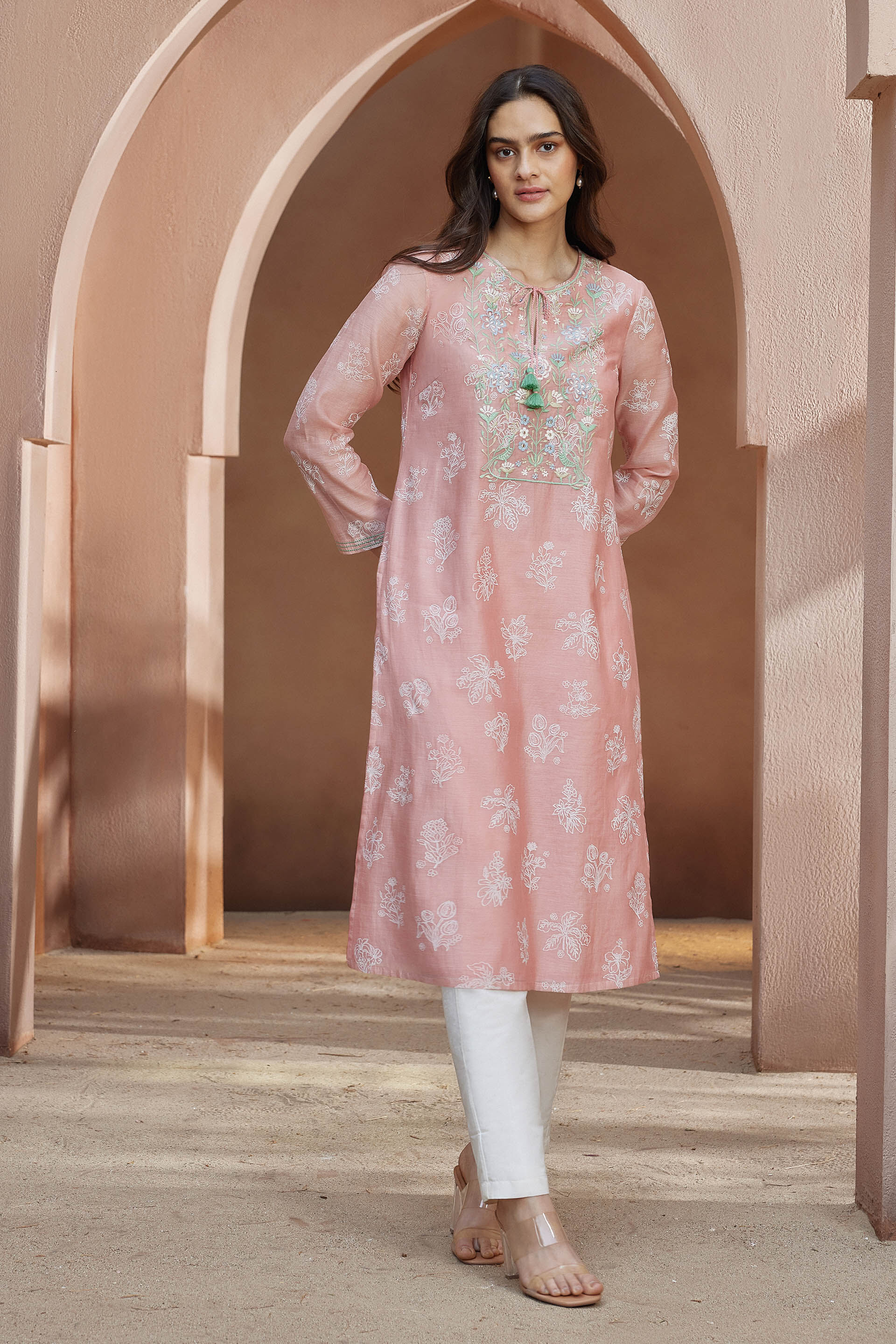 Buy Zaina Kurta Blush for Women from Anita Dongre
