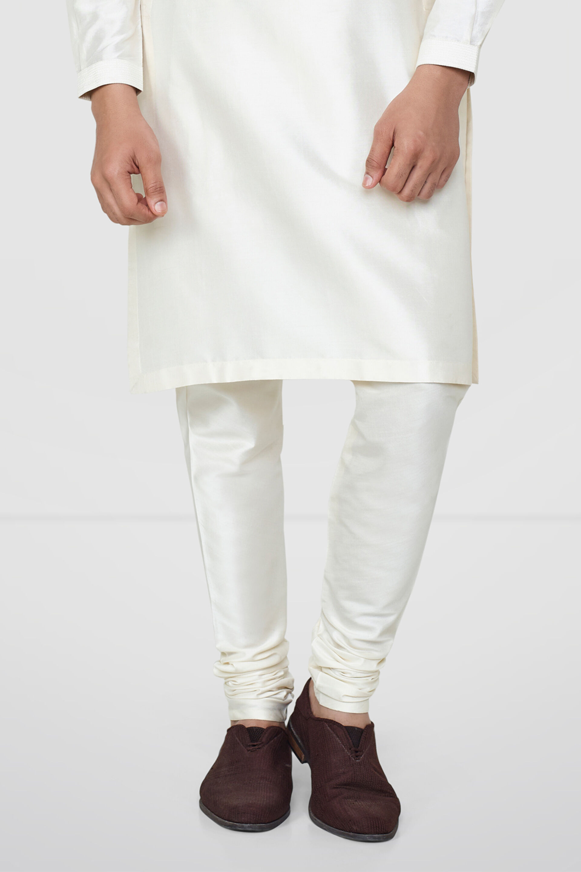 Cream Silk Churidar