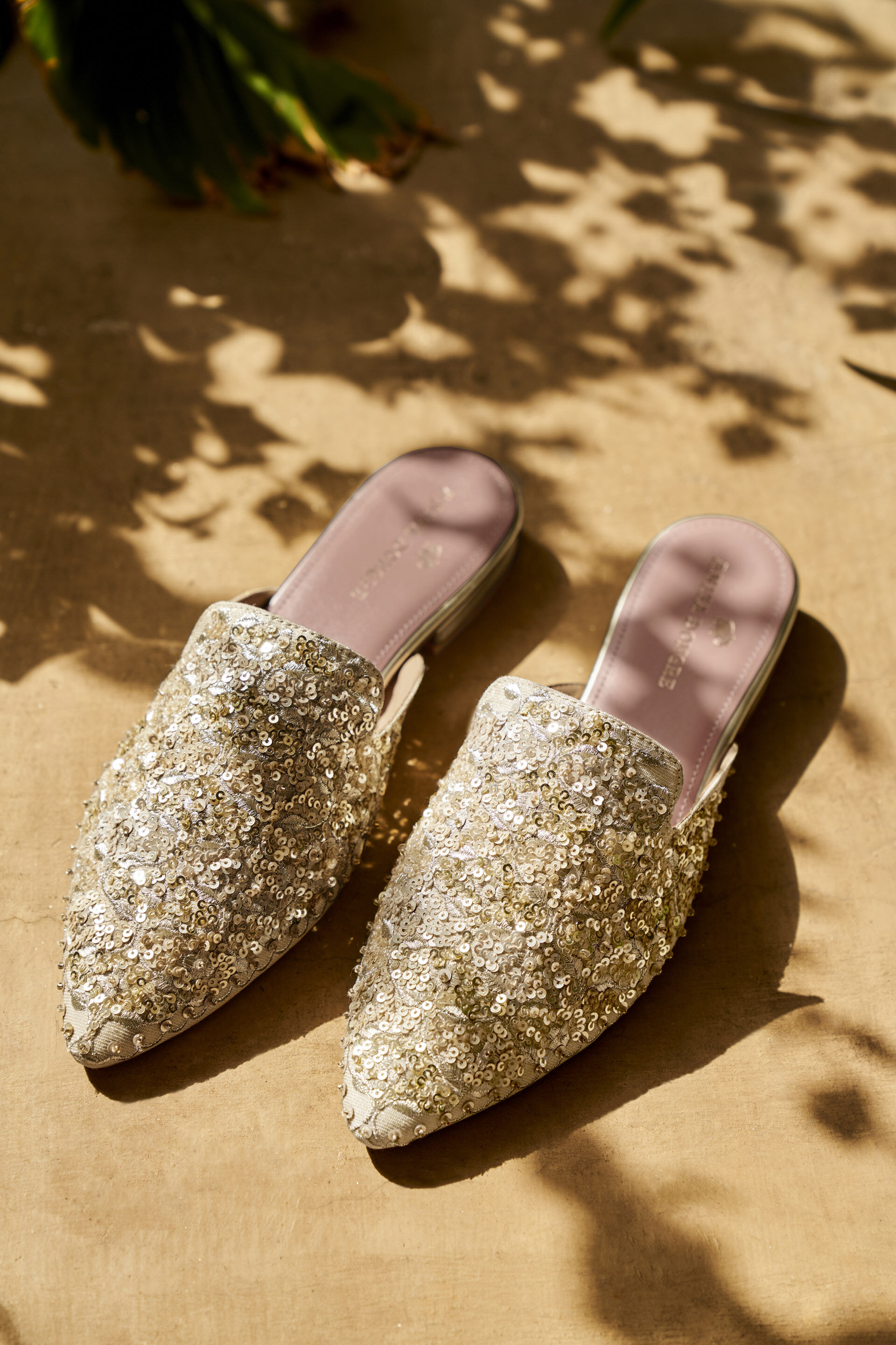 Golden Bloom Mules - Gold, Gold, image 3
