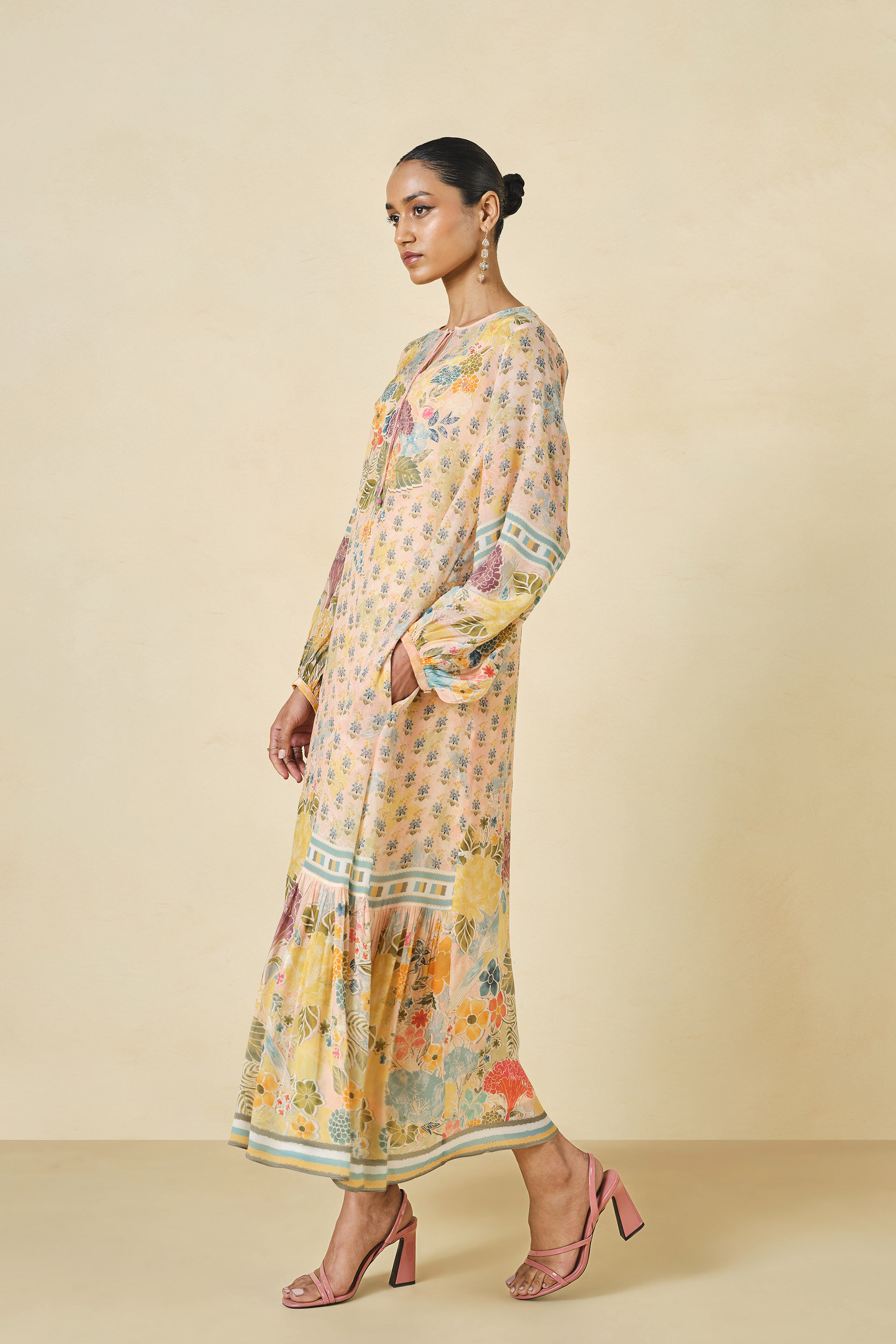 Morcan Printed Dress - Blush, Blush, image 2