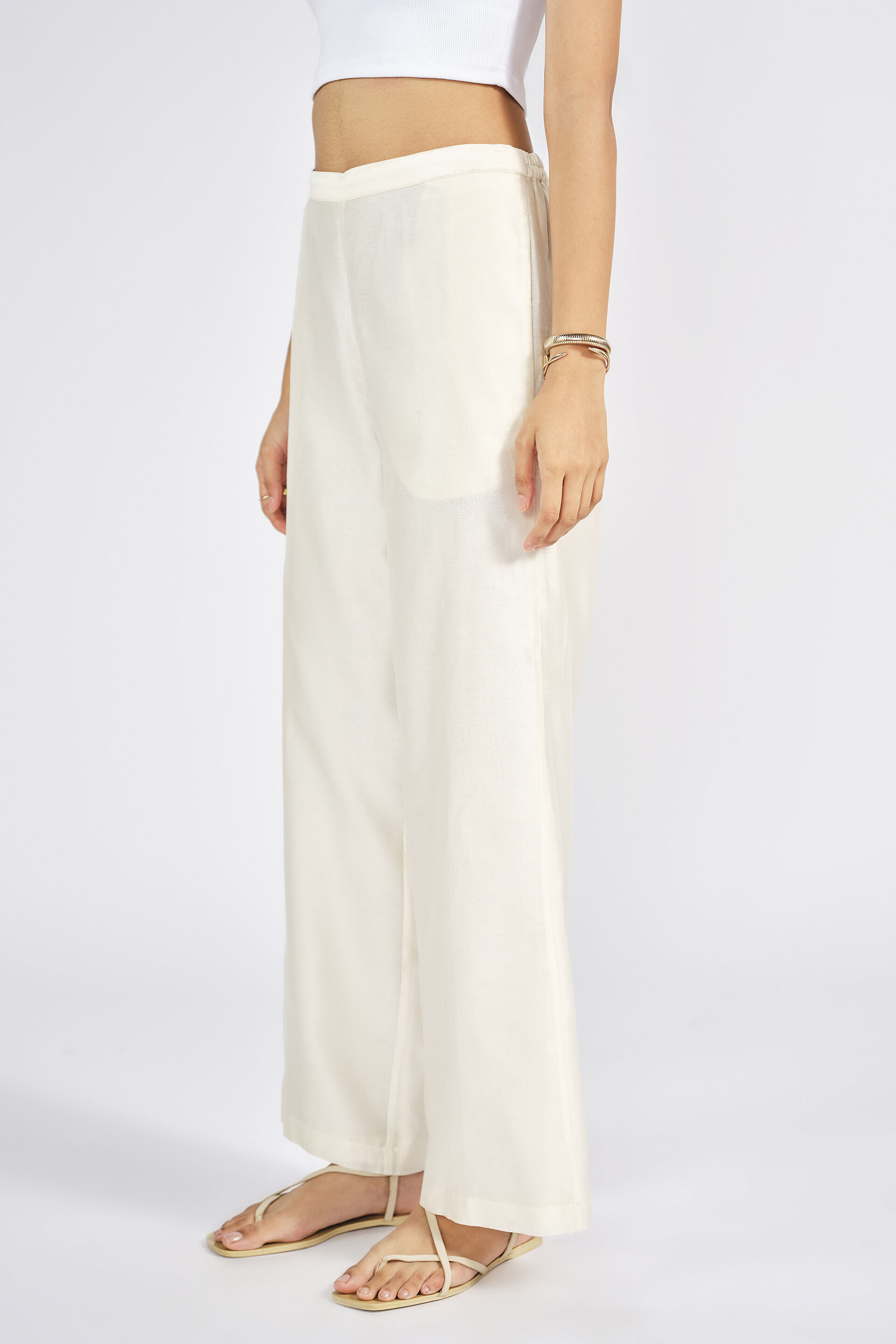 Serene Silk Pants - Ivory, Ivory, image 4