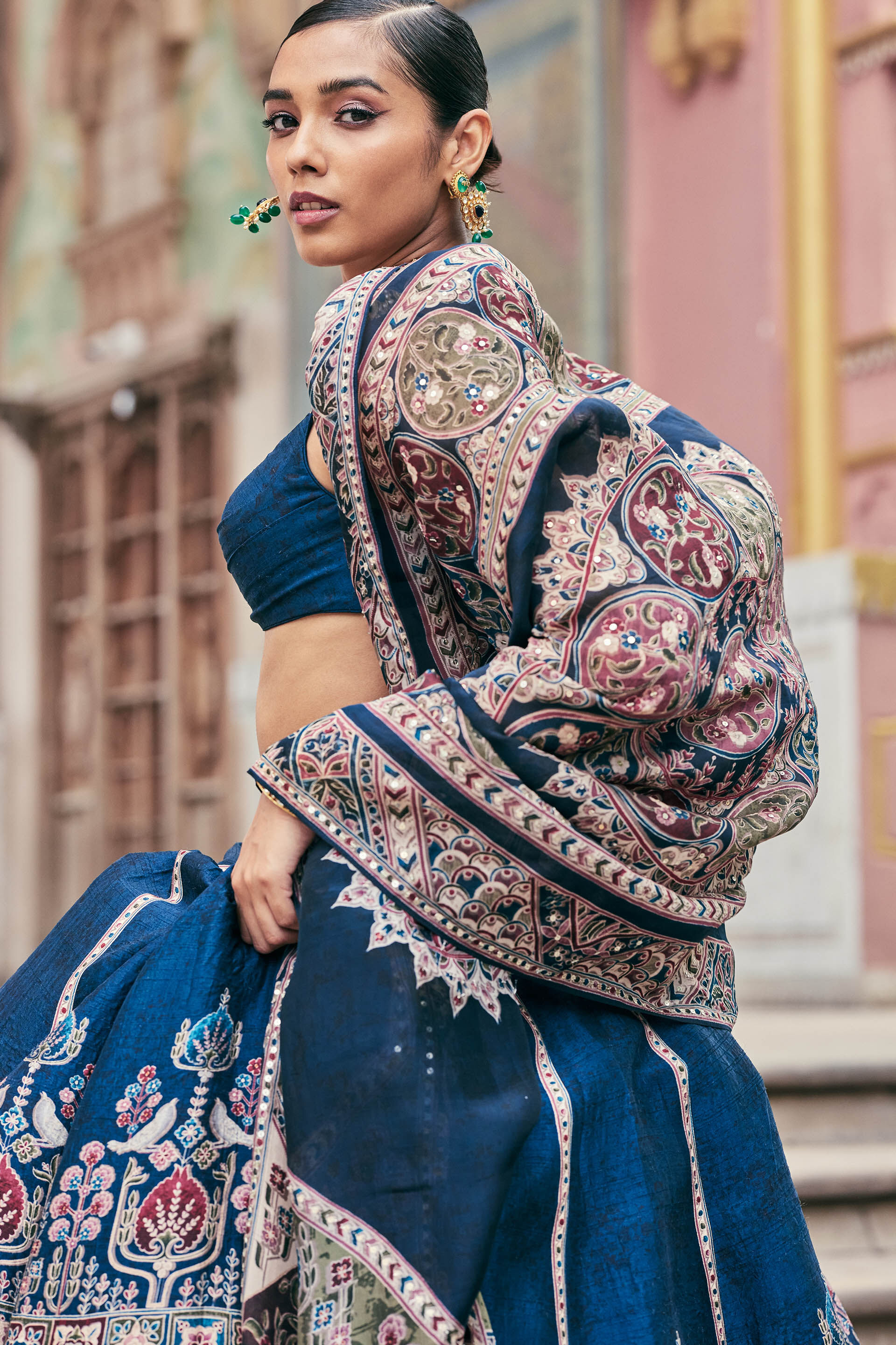 Azka Lehenga - Blue, Blue, image 9