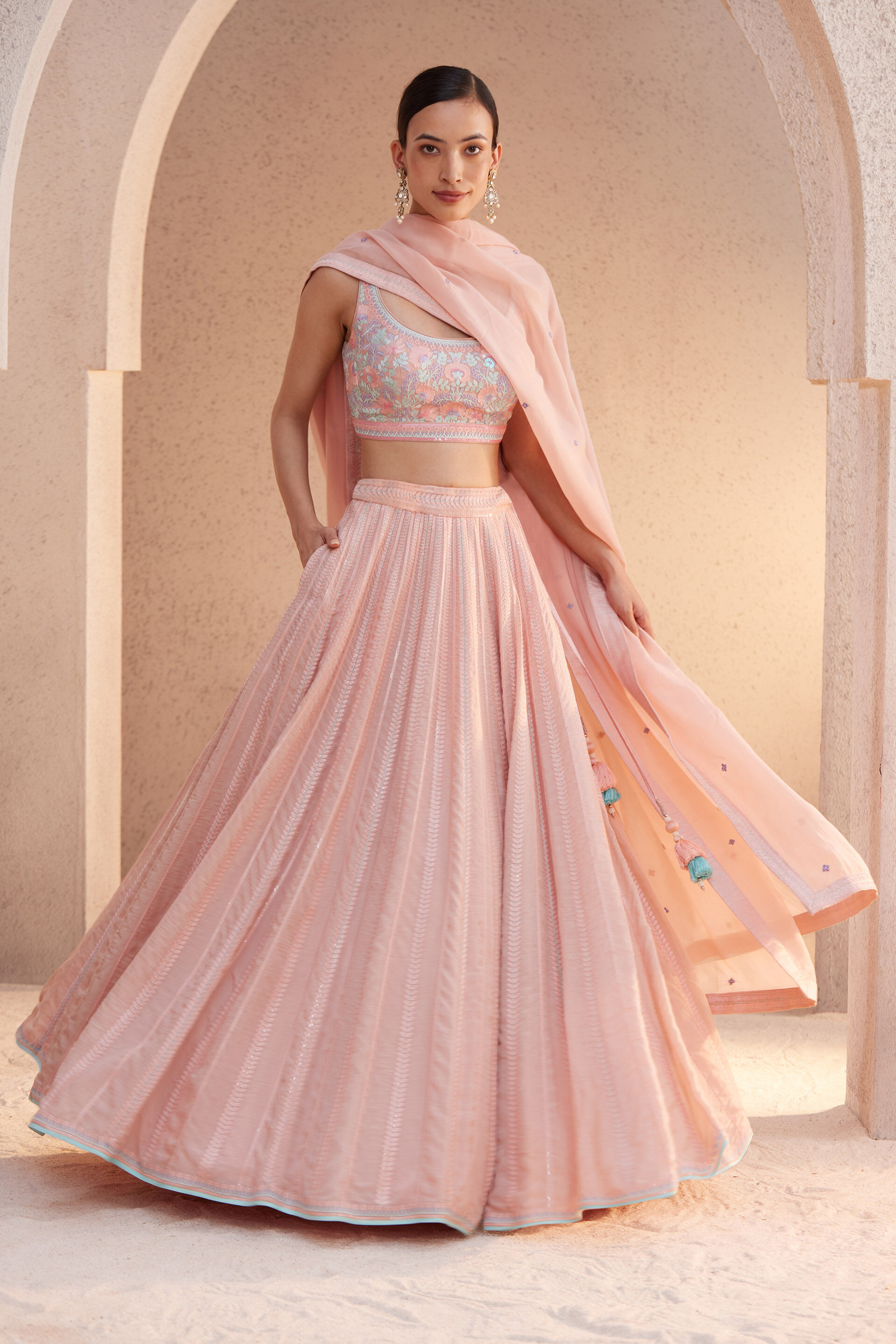 Indian Designer Lehenga - Indian Stylish Lehenga Choli Set for Bridal