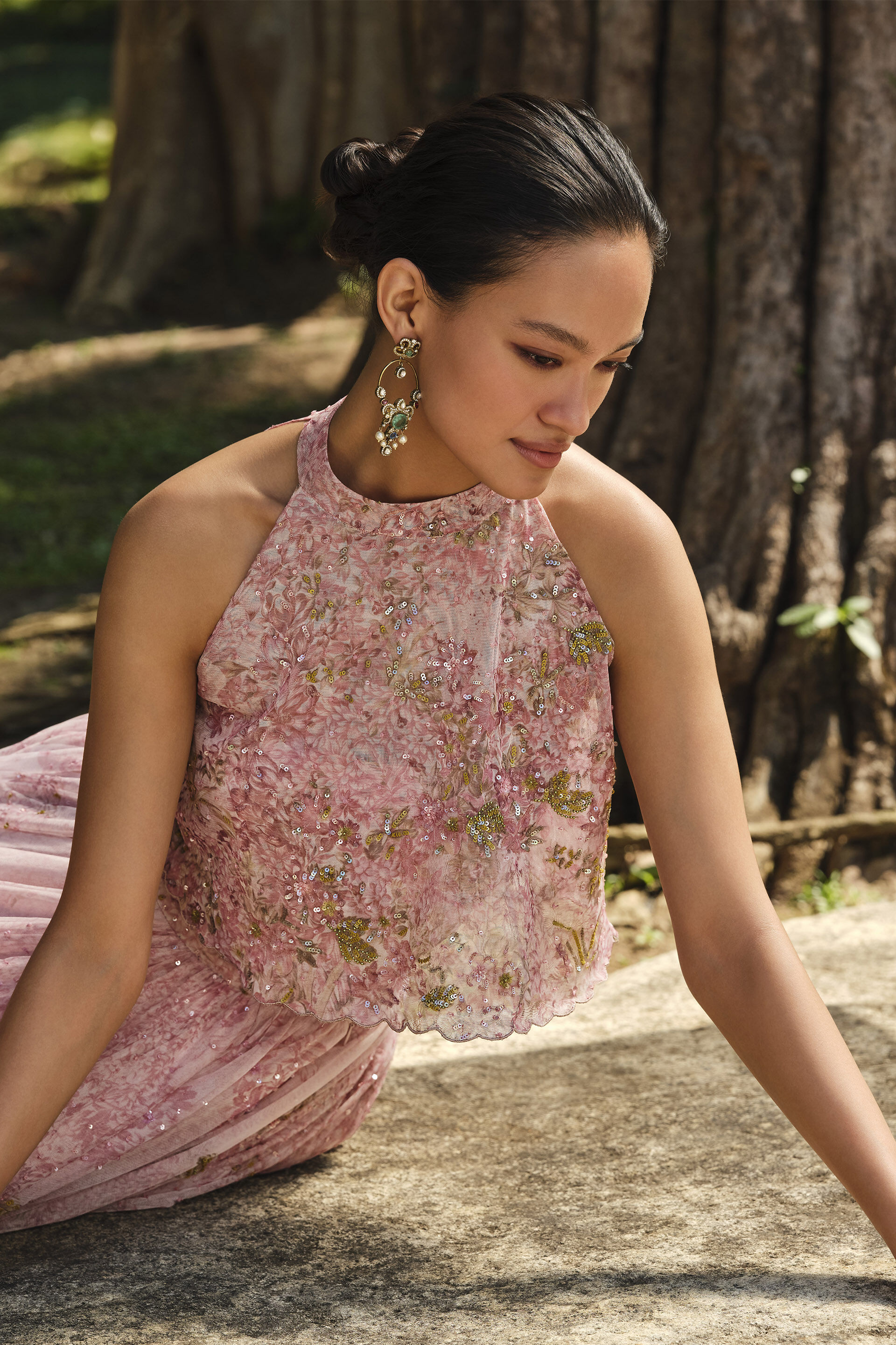 Seraphim Embroidered Skirt Set - Blush, Blush, image 5