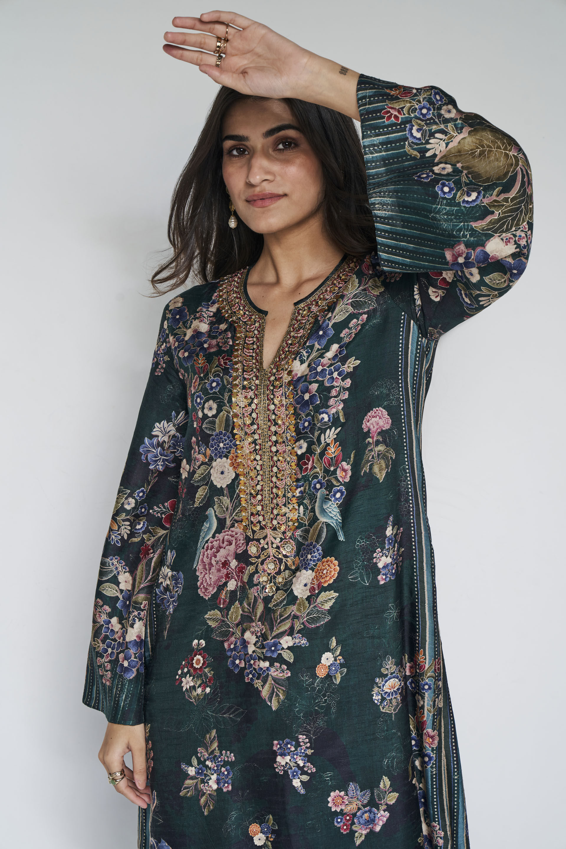 Gazala Kaftan - Green, Green, image 4