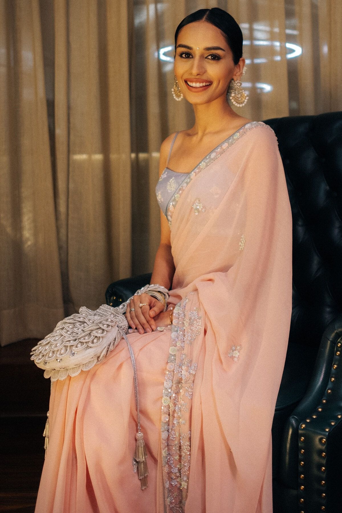 1 - Tryst&nbsp;Saree&nbsp;&ndash;&nbsp; Pink, image 1