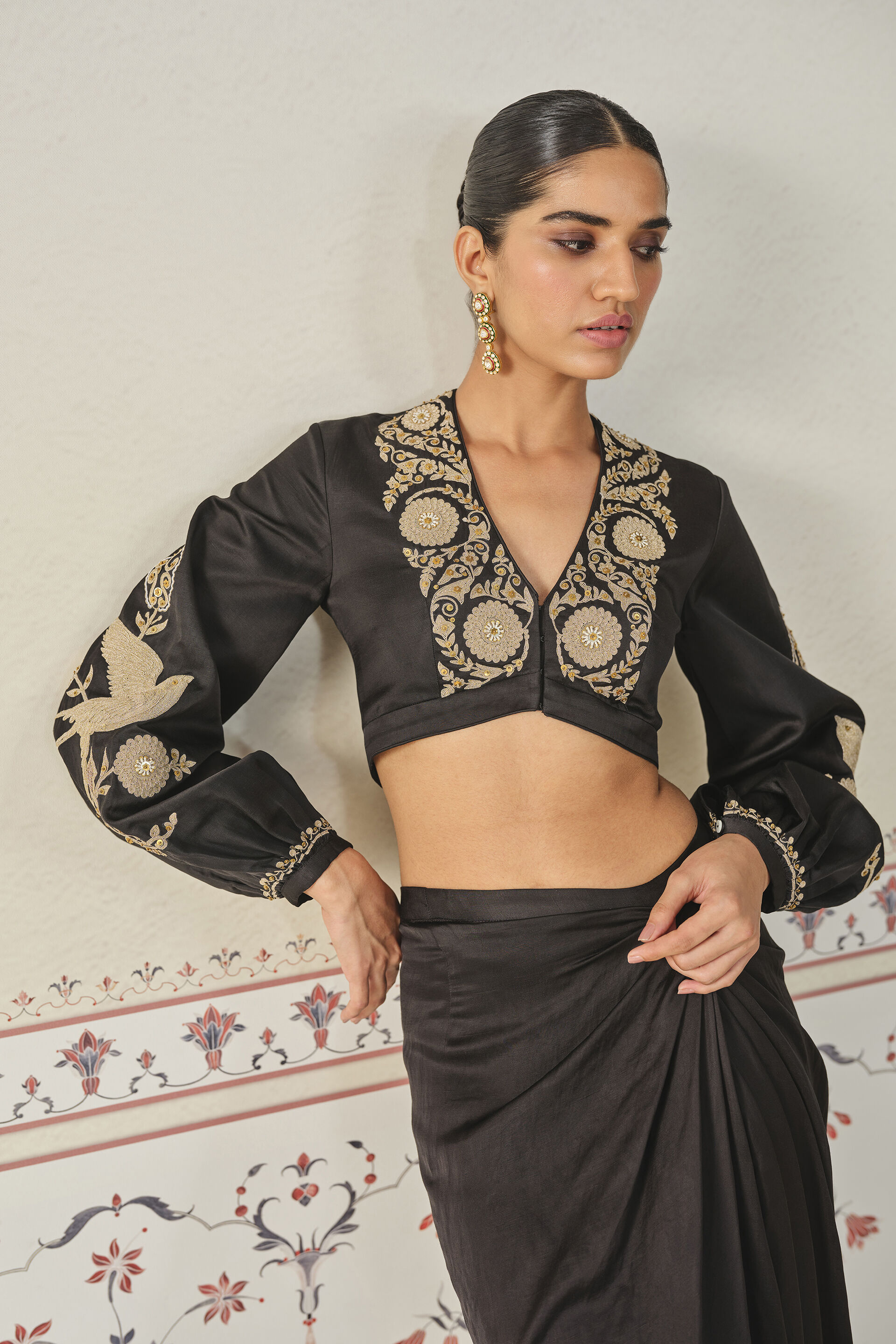 Embroidered cord skirt clearance