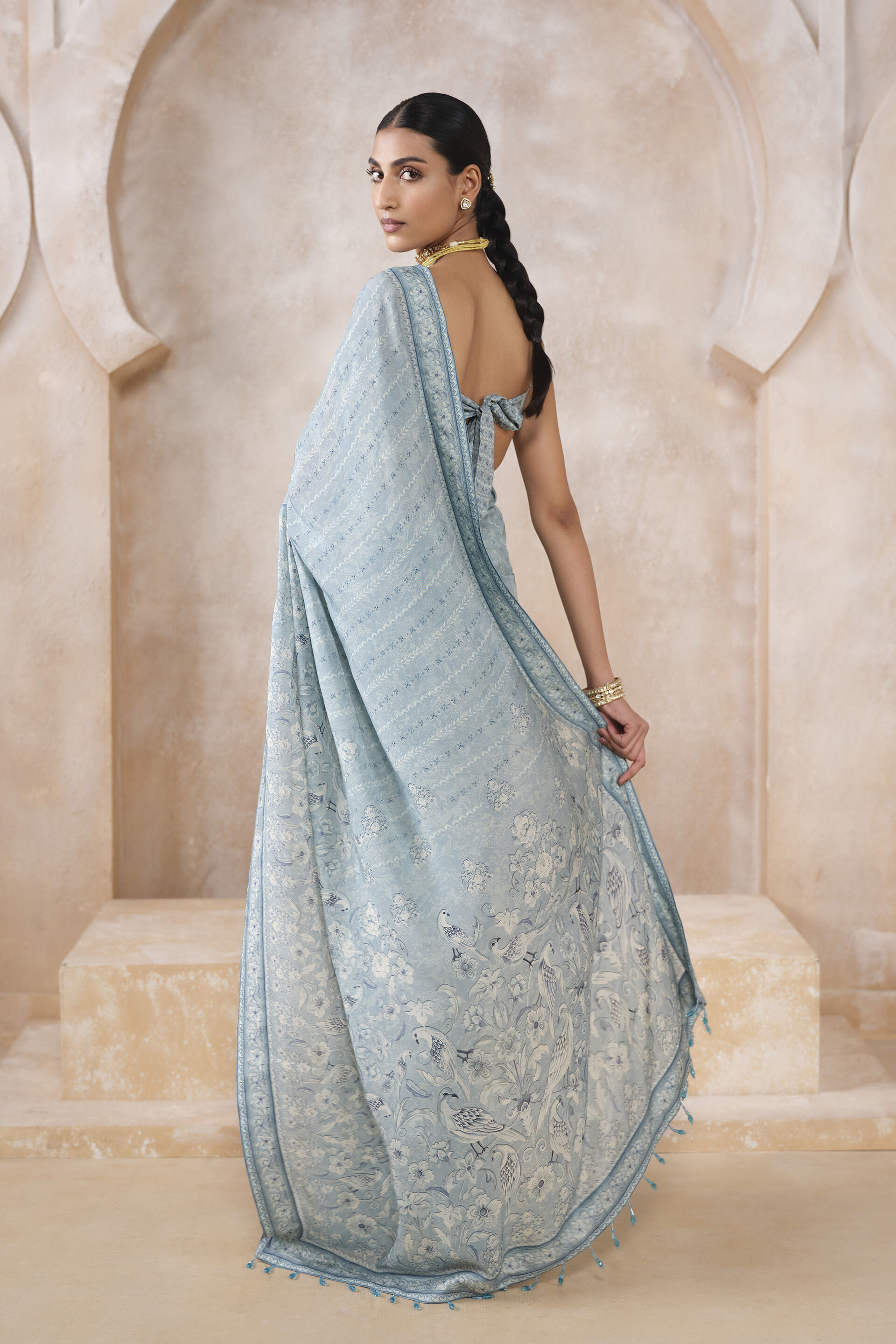 Elazar Saree - Blue
