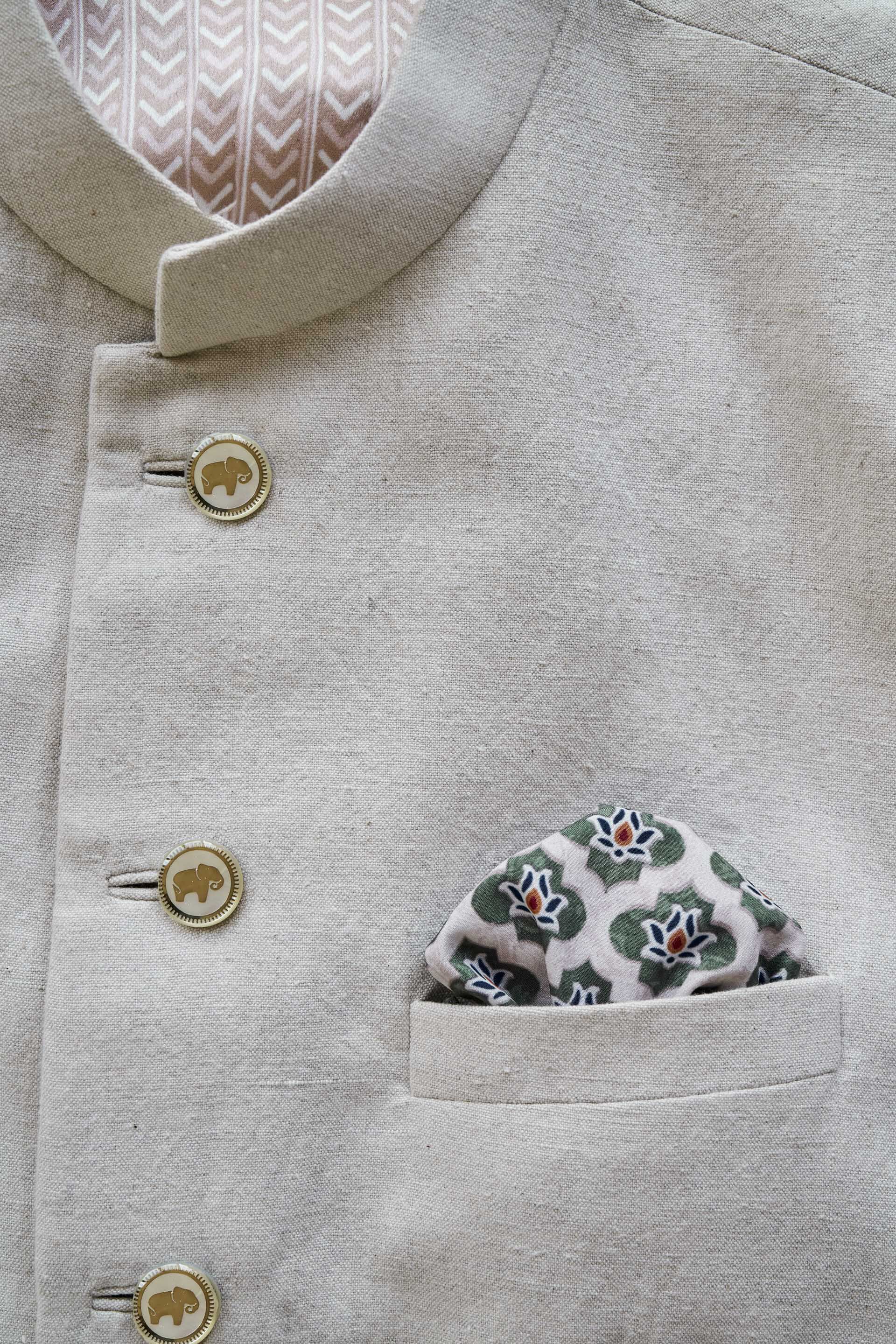 Deevij Pocket Square - Sage, Sage, image 3