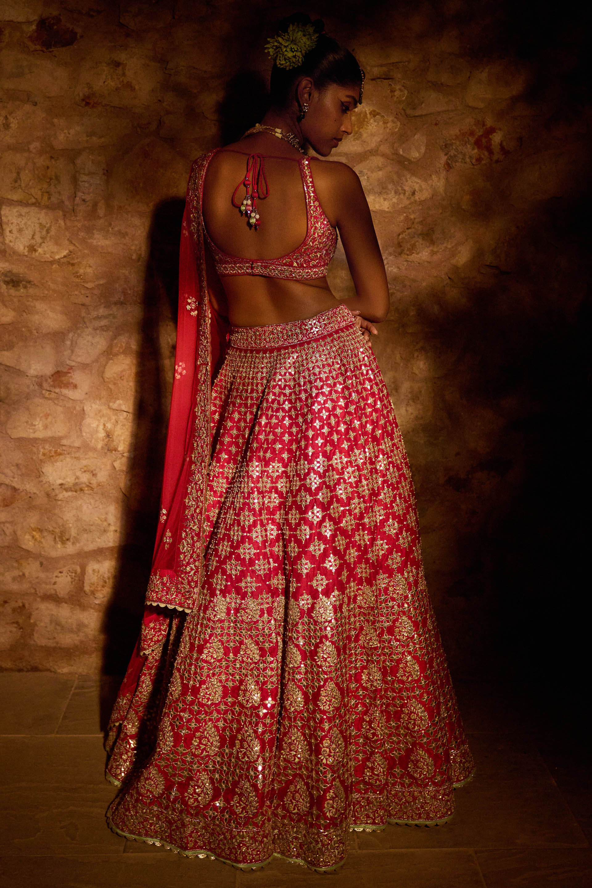 Mani Lehenga - Red, , image 2