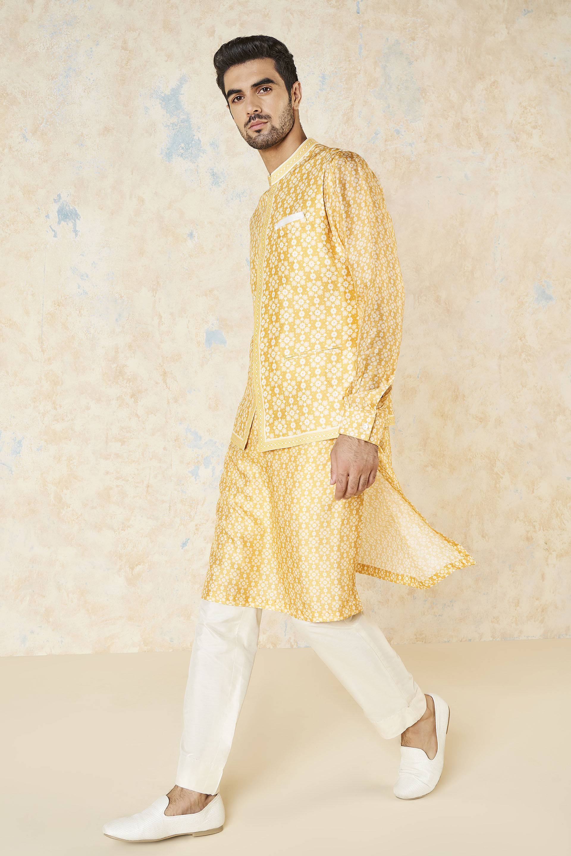 Udyan Nehru Jacket - Mustard, Mustard, image 2