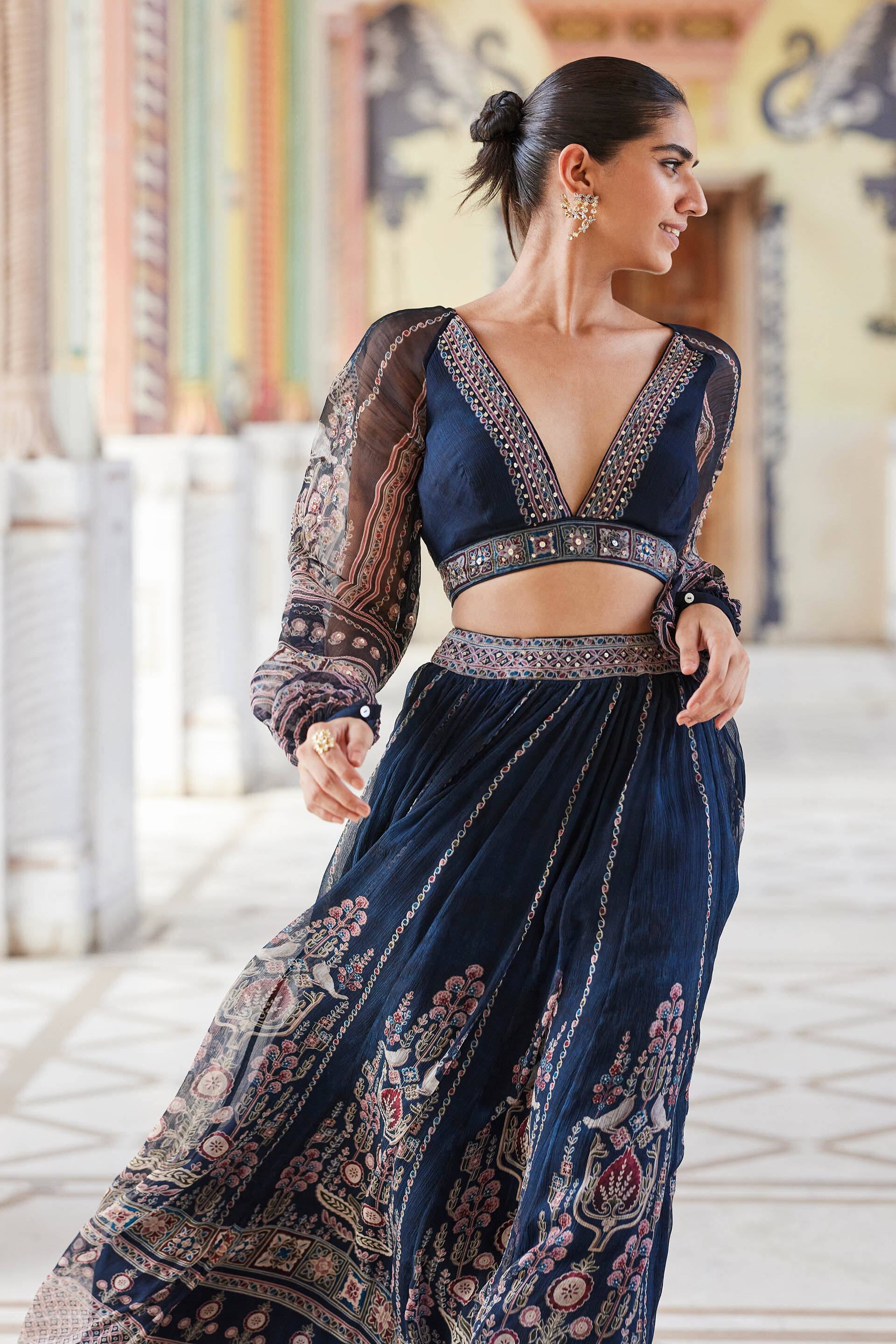 Aizah Skirt Set - Blue, Blue, image 6